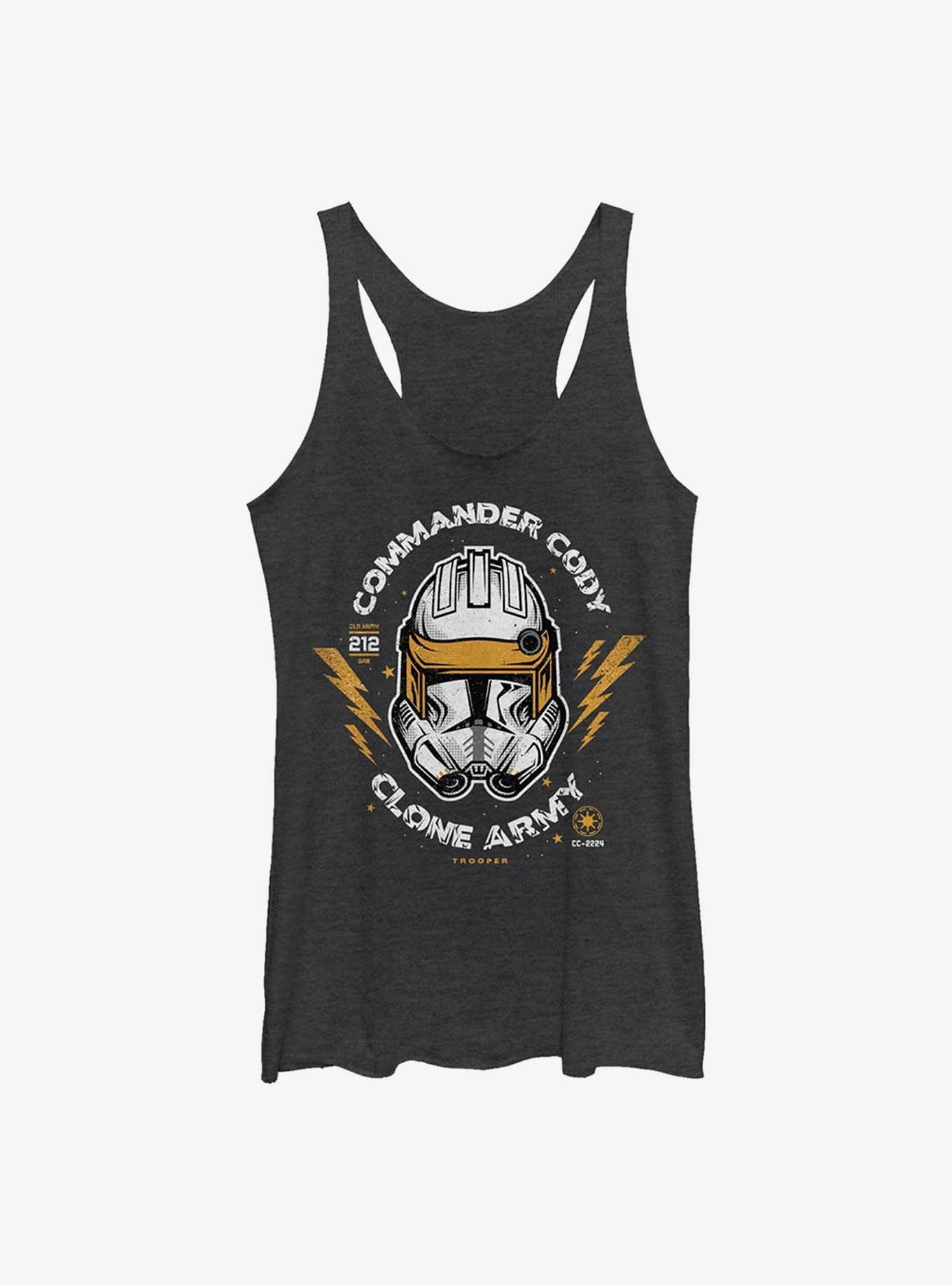 Star Wars The Clone Wars Cody Girls Tank, BLK HTR, hi-res