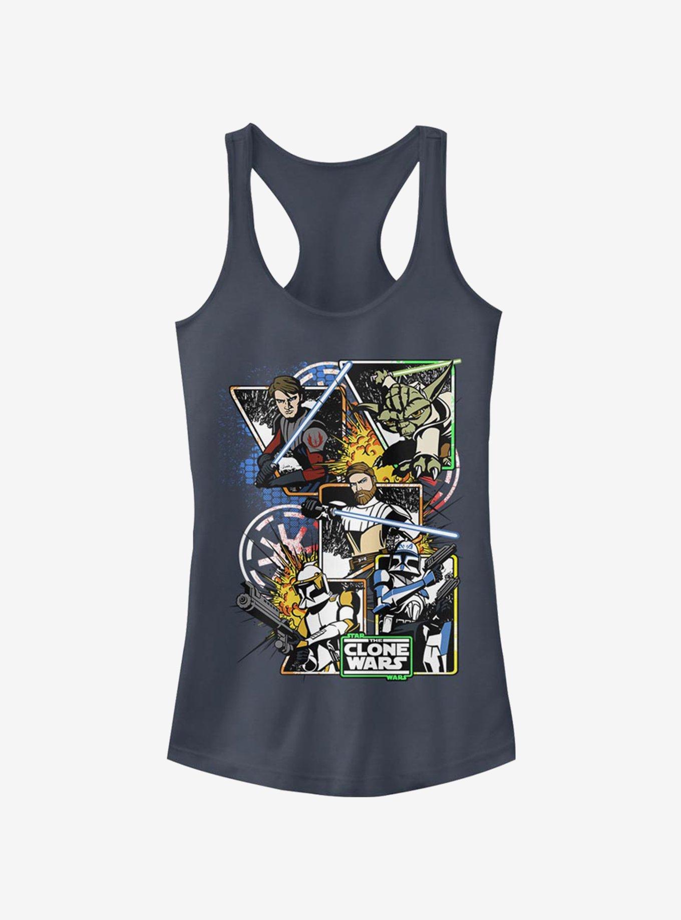 Star Wars The Clone Wars Royal Flush Girls Tank Top, INDIGO, hi-res