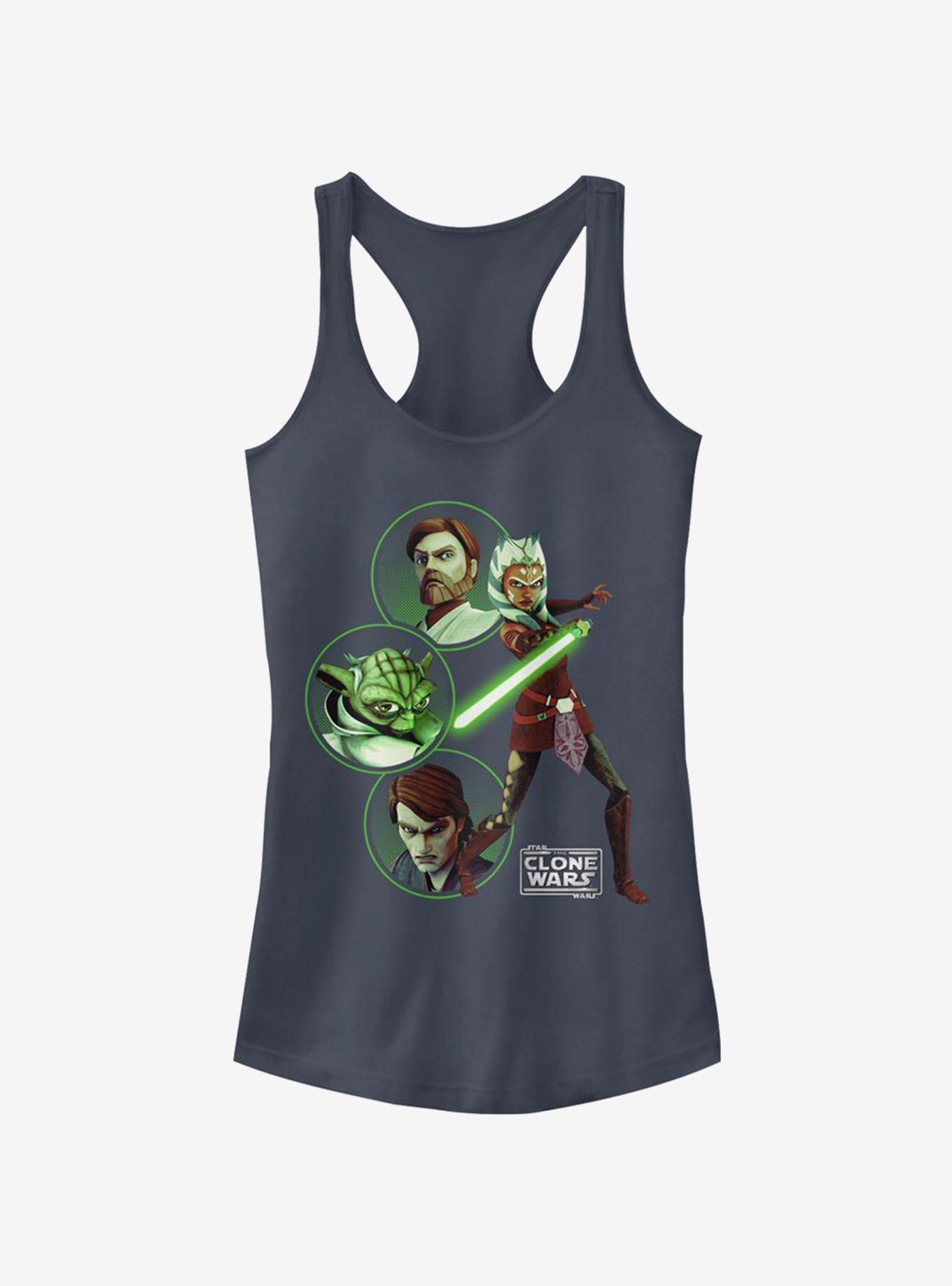 Star Wars The Clone Wars Light Side Group Girls Tank, INDIGO, hi-res