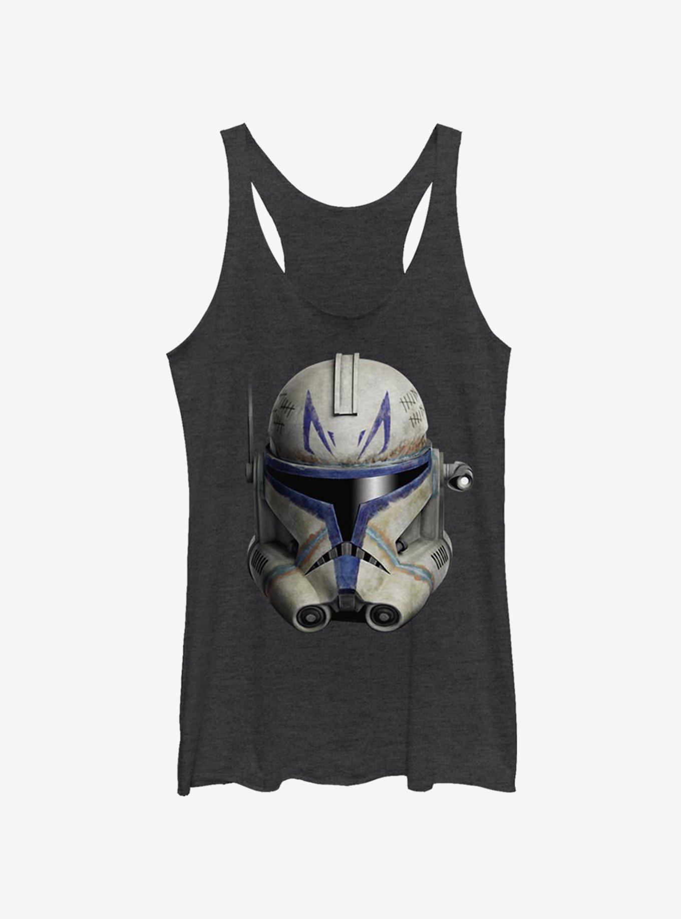 Star Wars The Clone Wars Rex Face Girls Tank, BLK HTR, hi-res