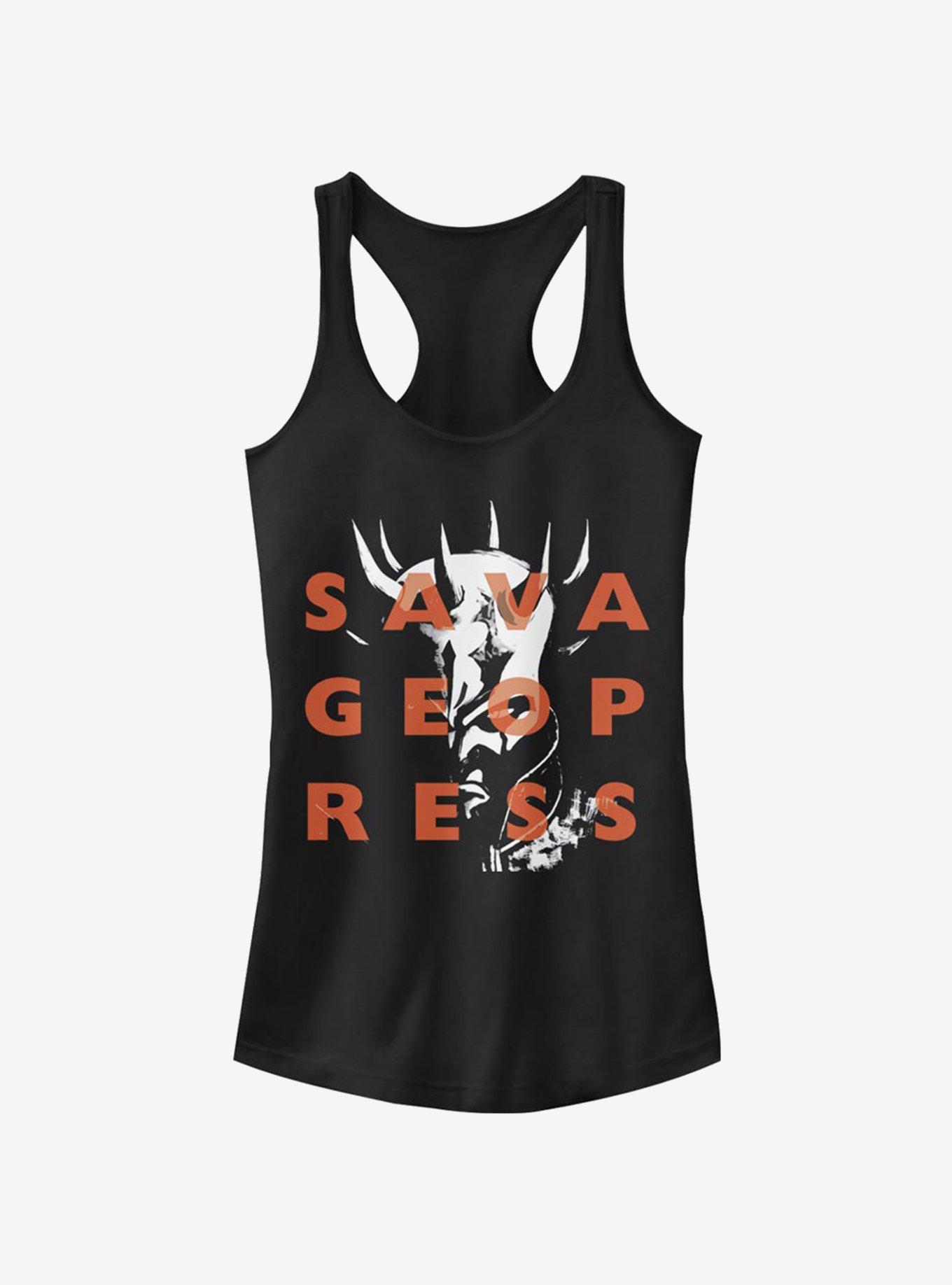 Star Wars The Clone Wars Savage Overlay Girls Tank, BLACK, hi-res