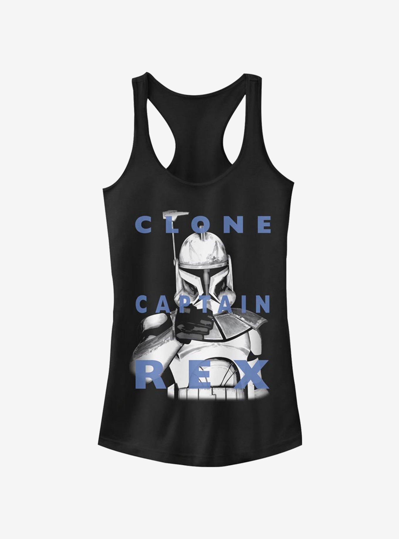 Star Wars The Clone Wars Rex Text Girls Tank, BLACK, hi-res