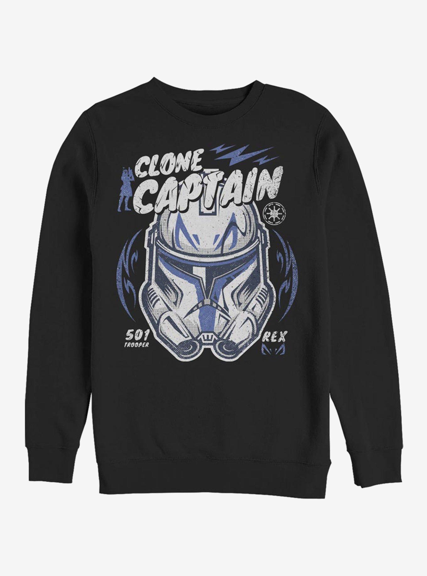 Star Wars The Clone Wars Rex Crew Sweatshirt, BLACK, hi-res