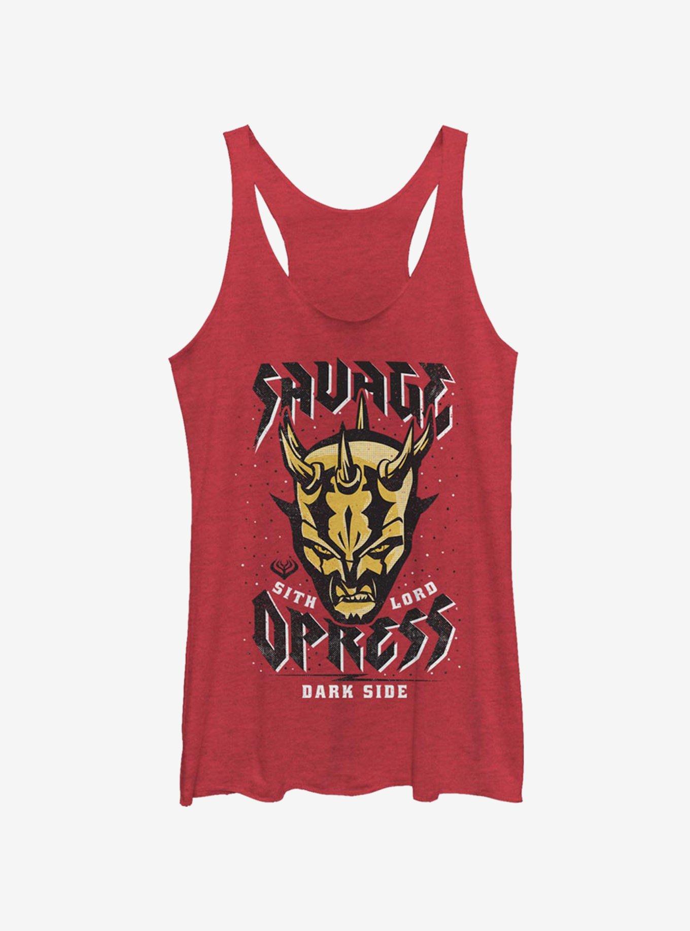 Star Wars The Clone Wars Savage Girls Tank, RED HTR, hi-res