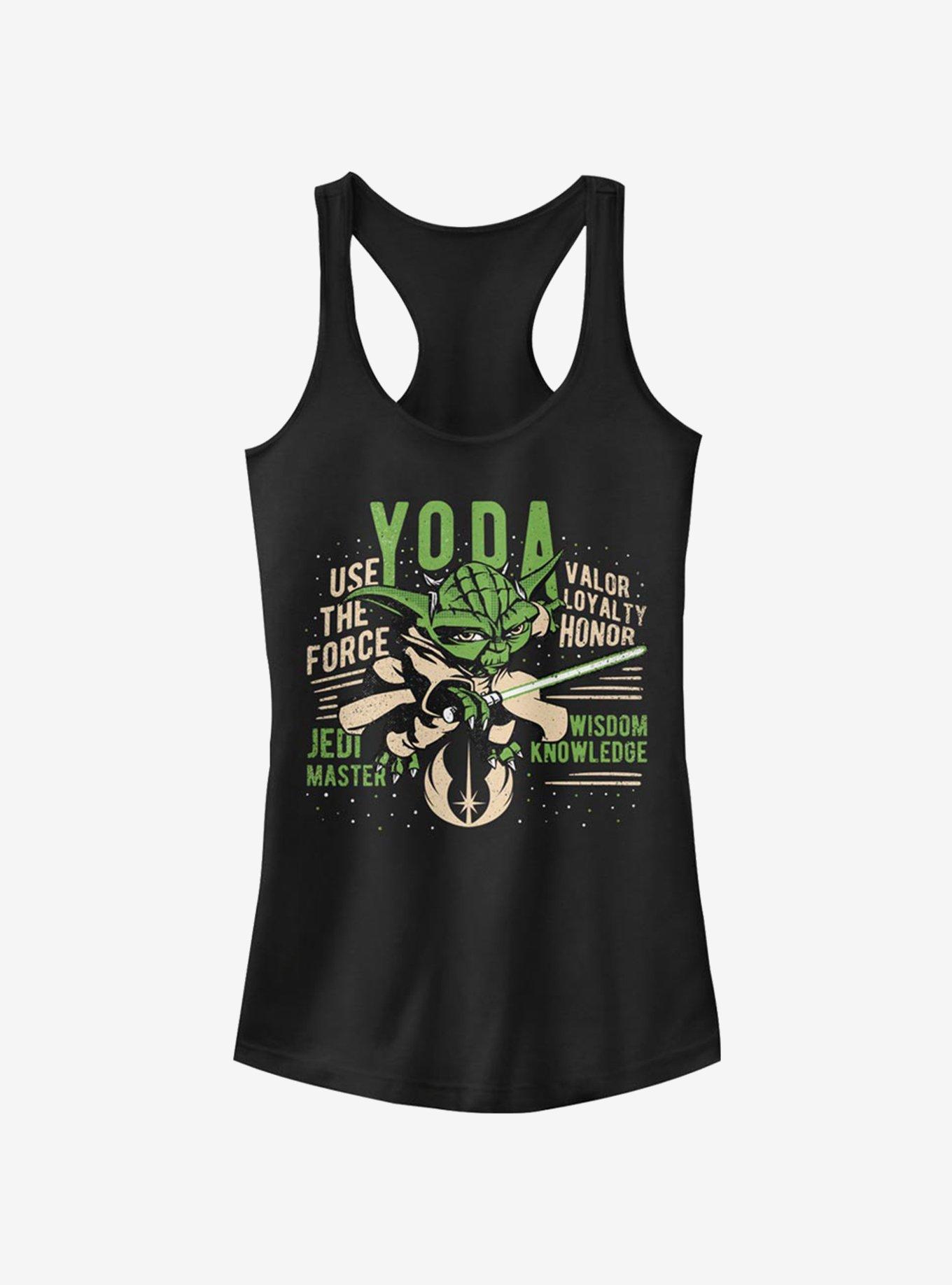 Star Wars The Clone Wars Yoda Girls Tank Top, BLACK, hi-res