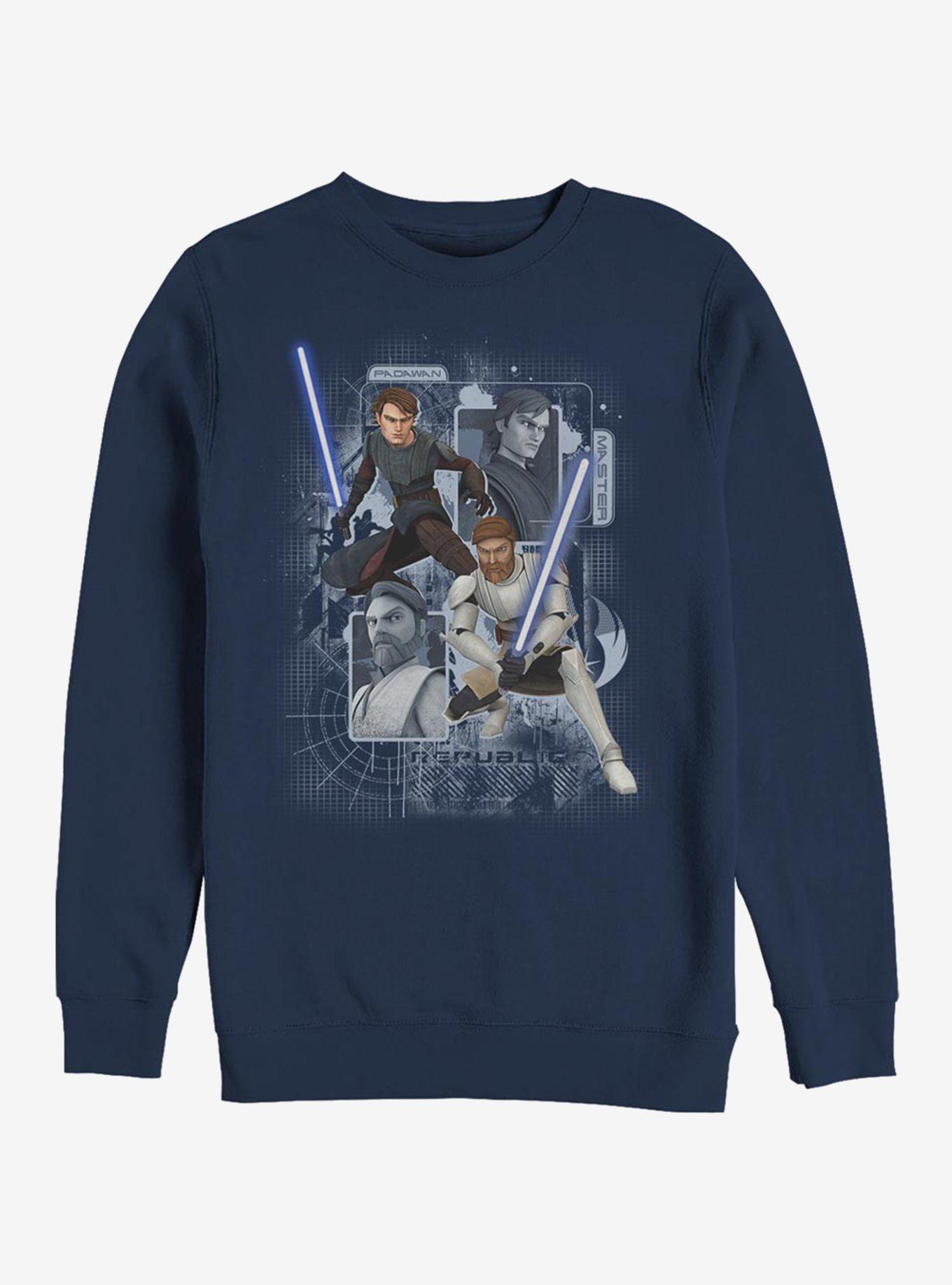 Star Wars The Clone Wars Schematic Shot Sweatshirt, NAVY, hi-res