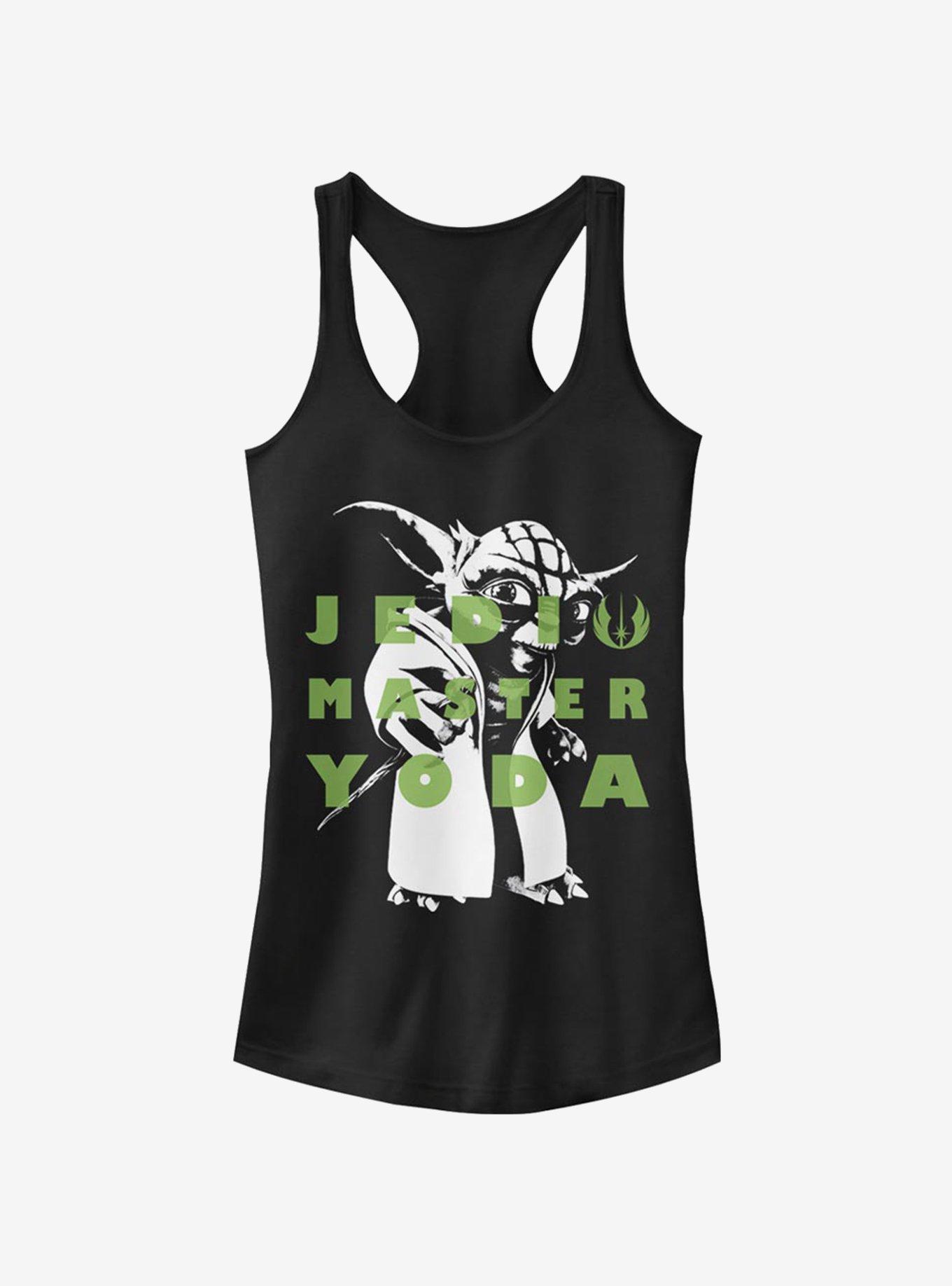 Star Wars The Clone Wars Yoda Text Girls Tank, , hi-res