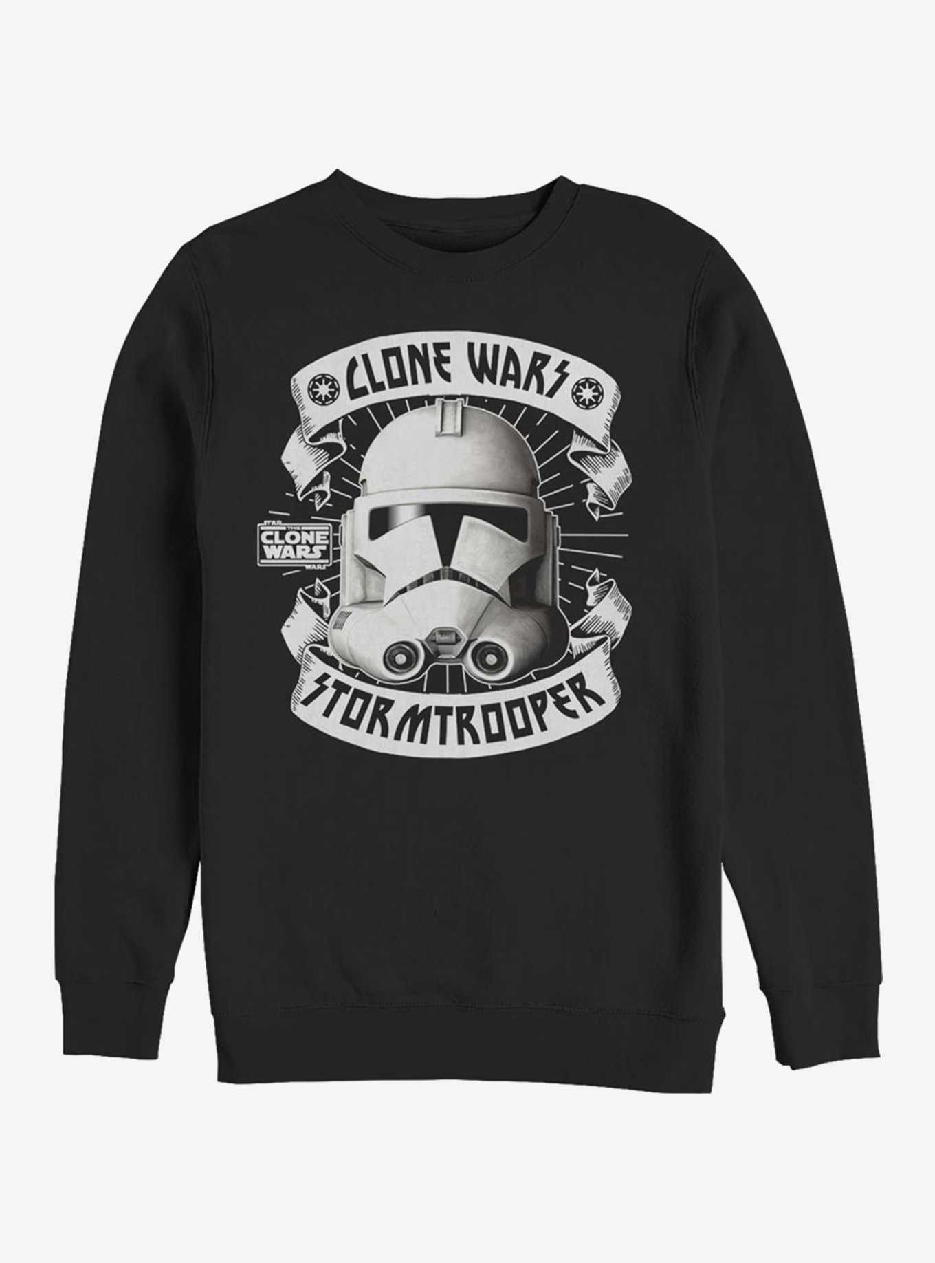 Star Wars The Clone Wars Banner Trooper Crew Sweatshirt, , hi-res