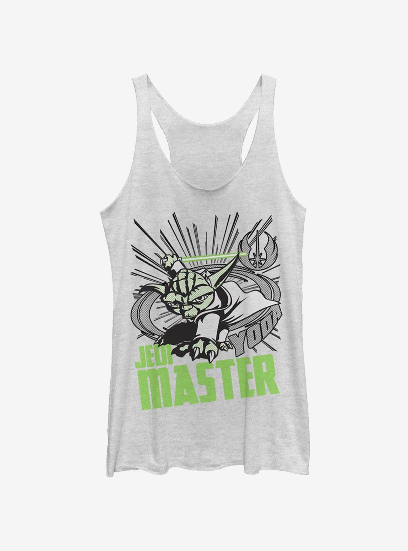 Star Wars The Clone Wars Yoda Master Girls Tank, WHITE HTR, hi-res