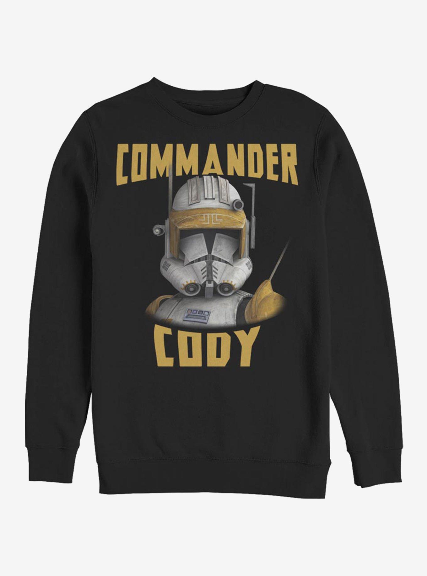 Star Wars The Clone Wars Cody Face Crew Sweatshirt, BLACK, hi-res