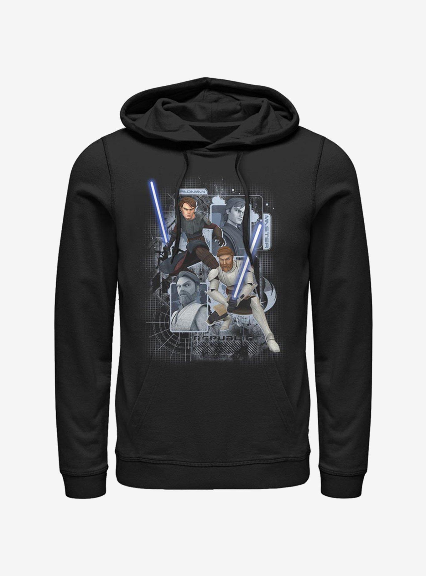 Star Wars The Clone Wars Schematic Shot Hoodie, BLACK, hi-res