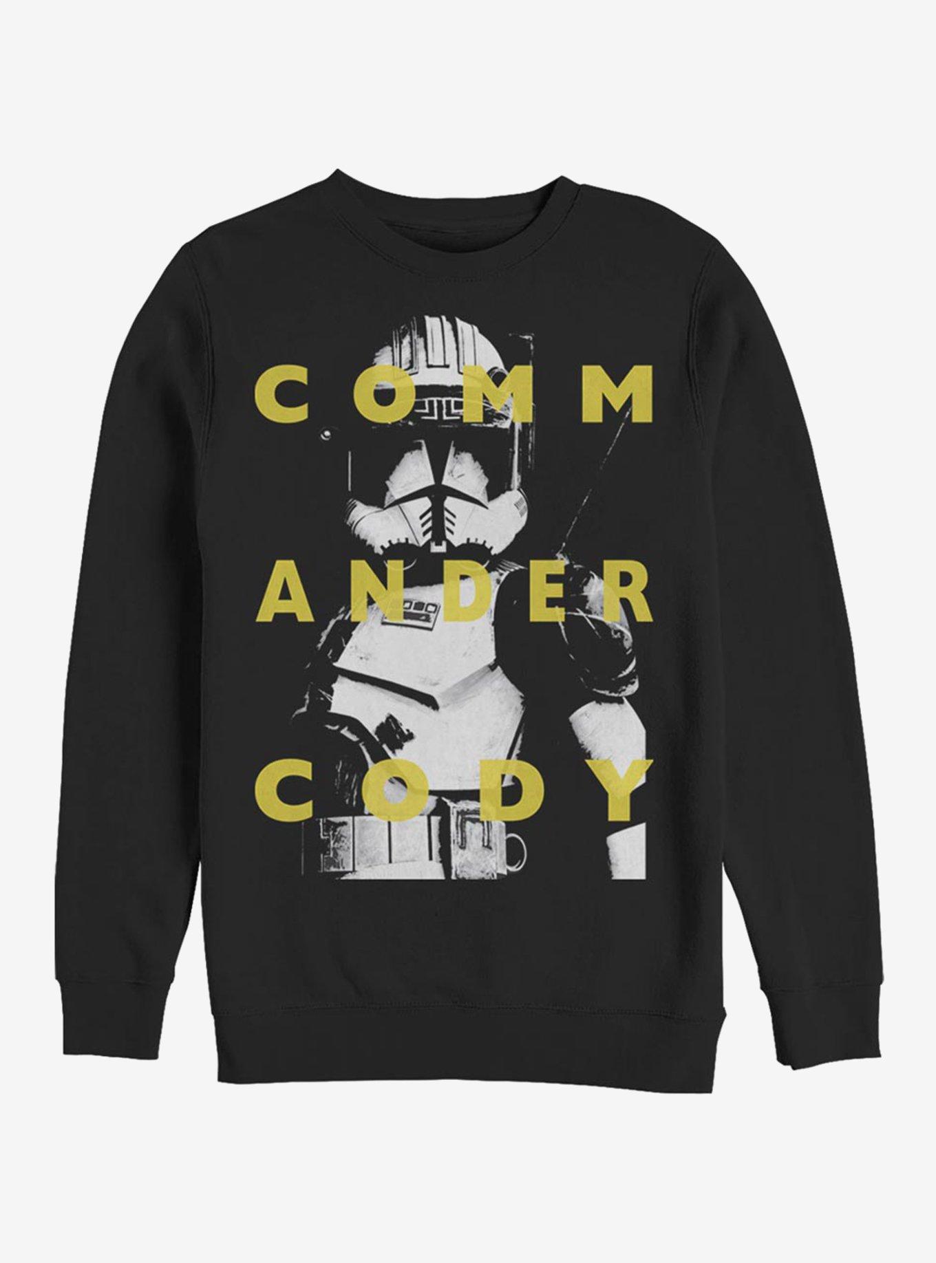 Star Wars The Clone Wars Cody Text Crew Sweatshirt, BLACK, hi-res