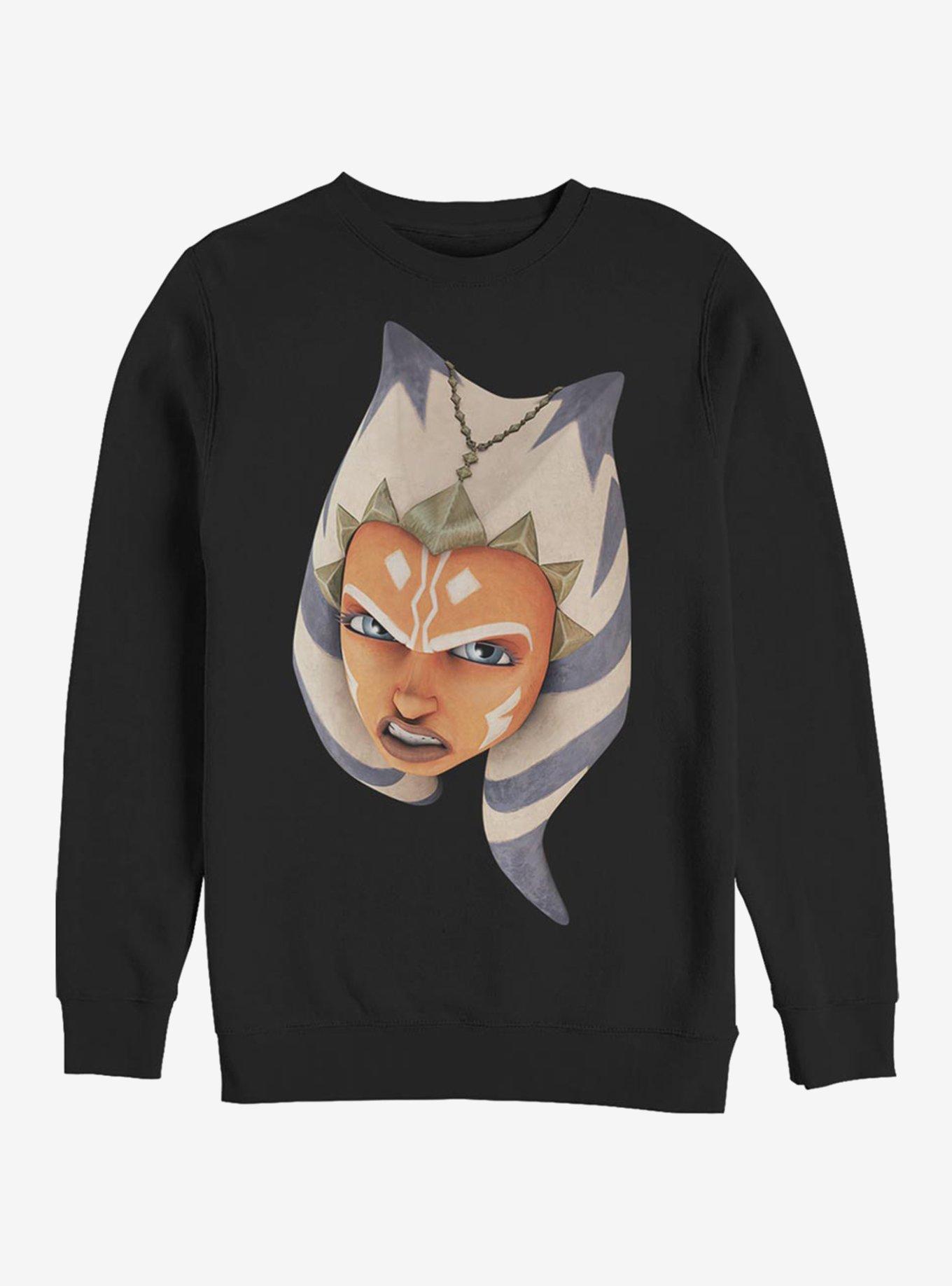 Star Wars The Clone Wars Ahsoka Face Sweatshirt, BLACK, hi-res