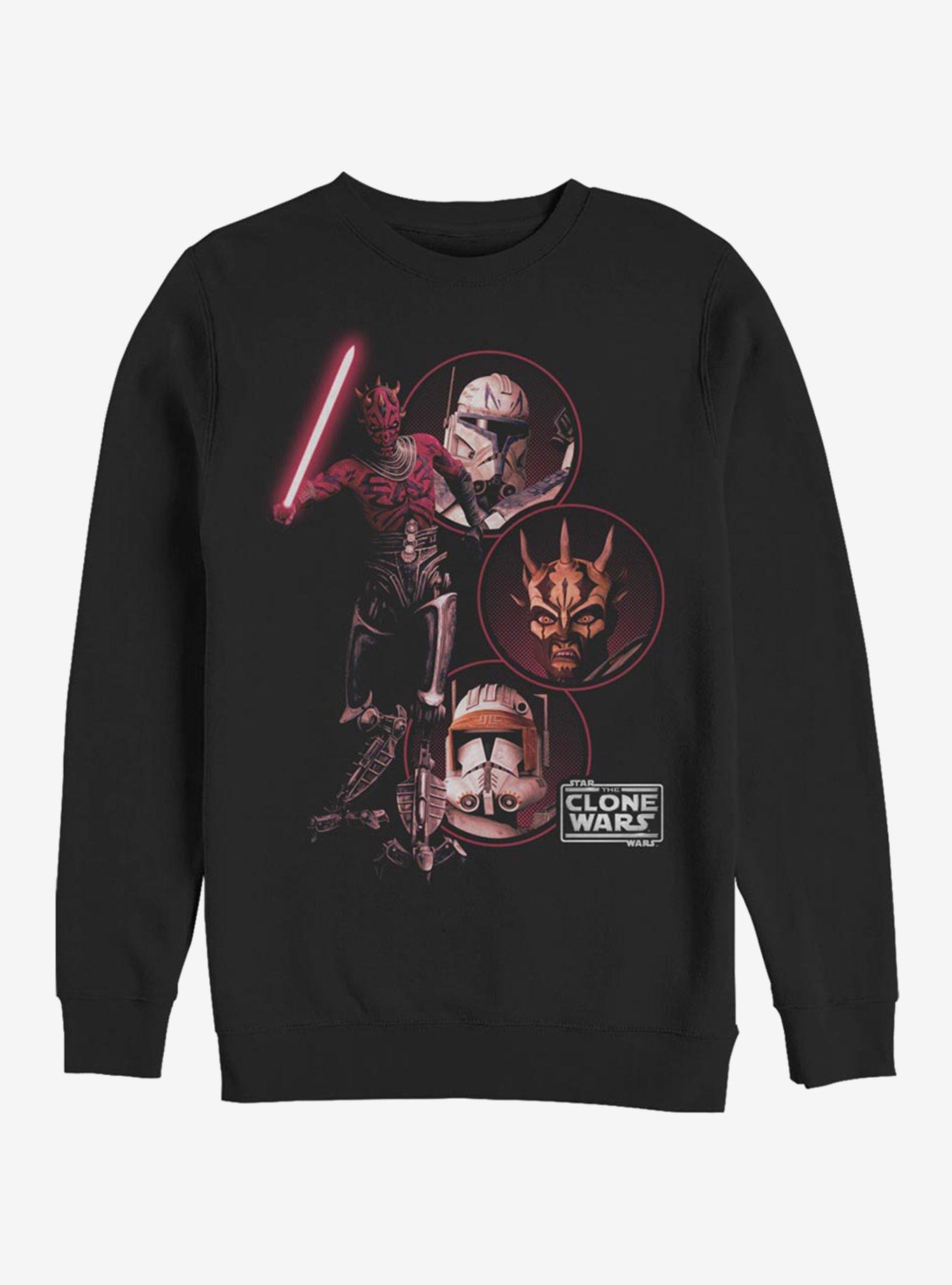Star Wars The Clone Wars Darkside Group Sweatshirt, BLACK, hi-res