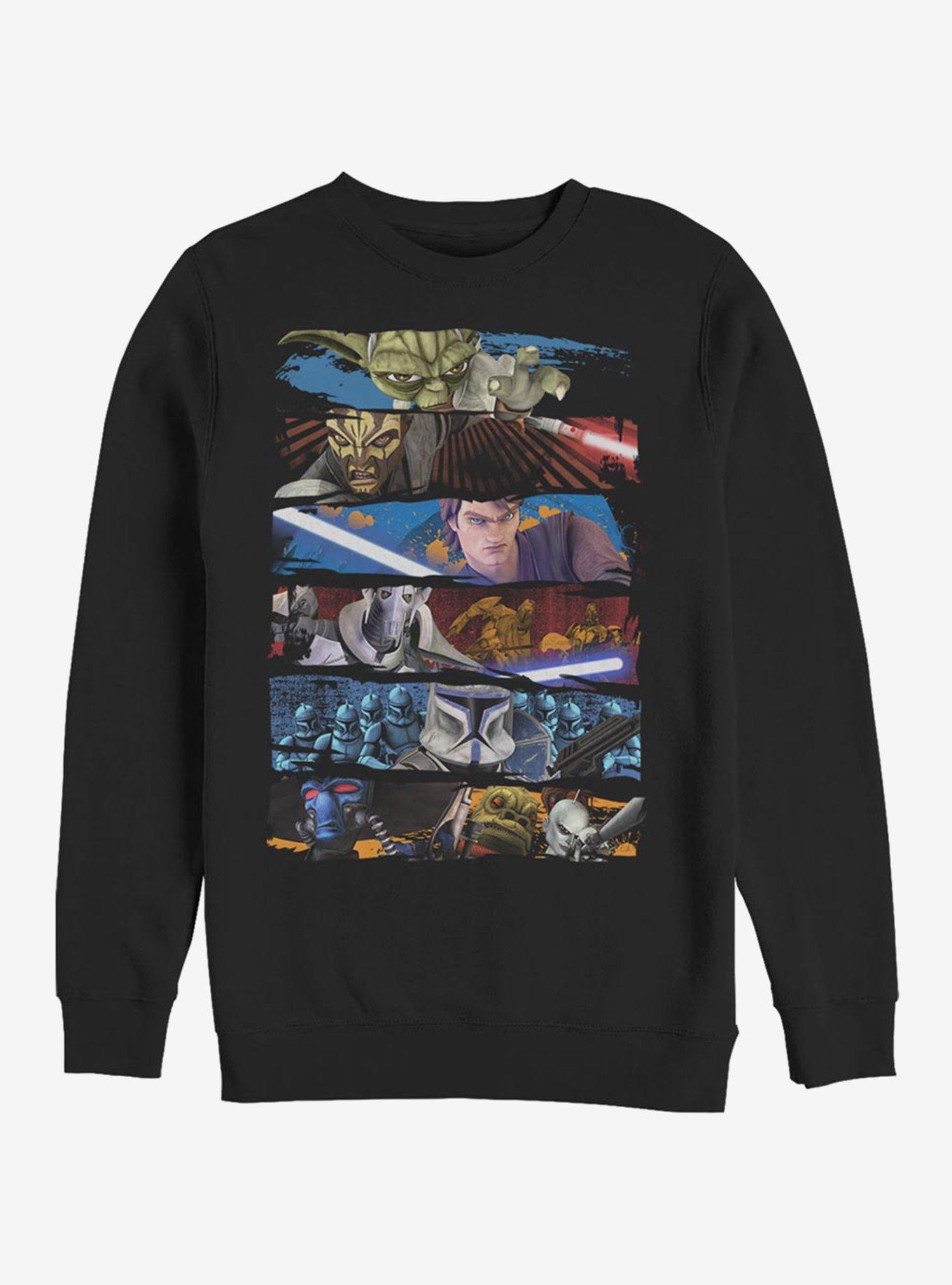 Star Wars The Clone Wars Face Off Crew Sweatshirt, , hi-res