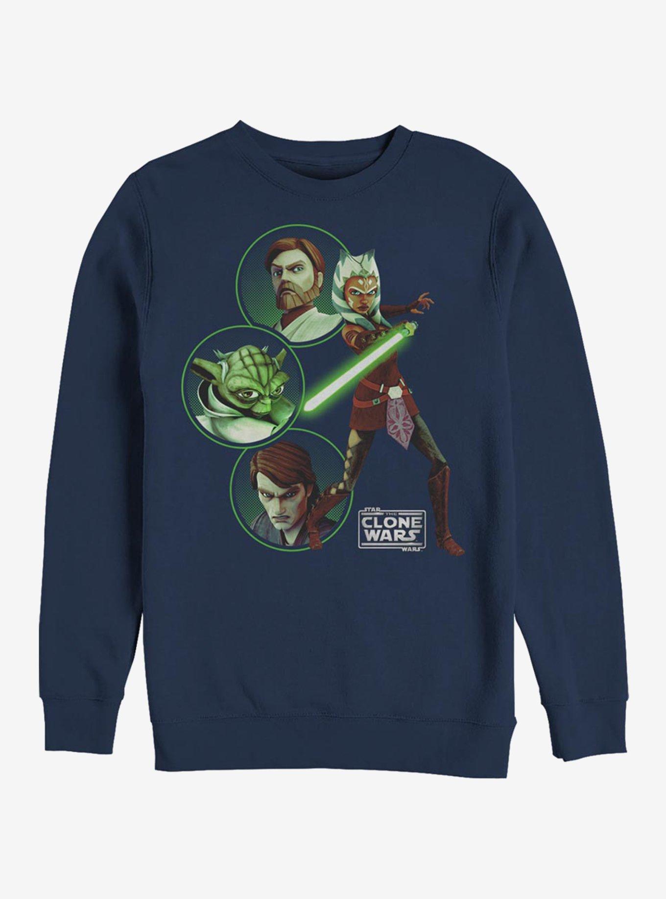 Star Wars The Clone Wars Light Side Group Crew Sweatshirt, , hi-res