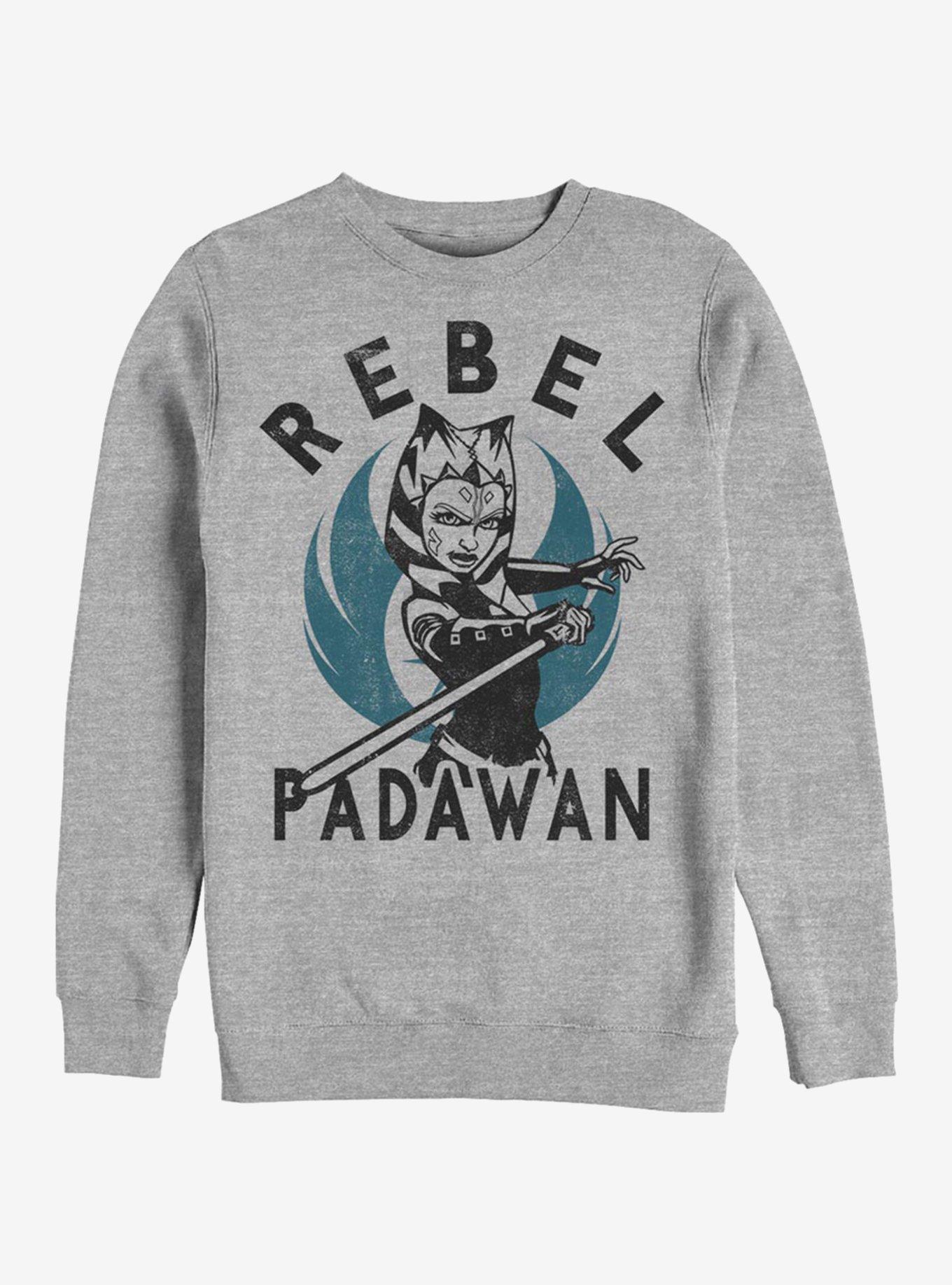 Star Wars The Clone Wars Rebel Padawan Crew Sweatshirt, ATH HTR, hi-res