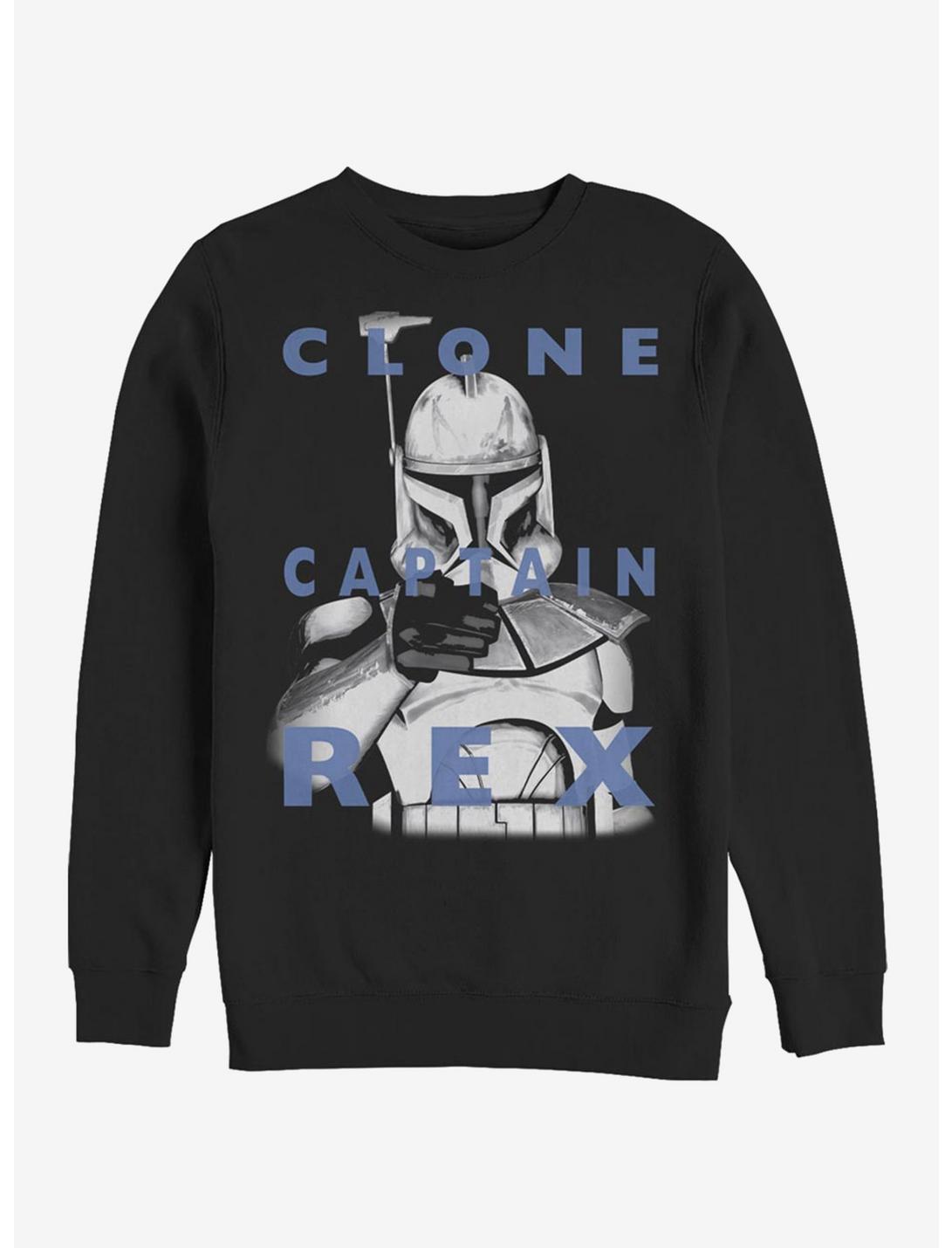 Star Wars The Clone Wars Rex Text Crew Sweatshirt, BLACK, hi-res