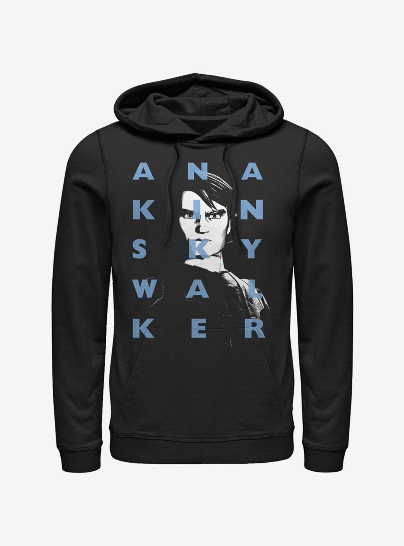 Star Wars The Clone Wars Anakin Text Hoodie, BLACK, hi-res