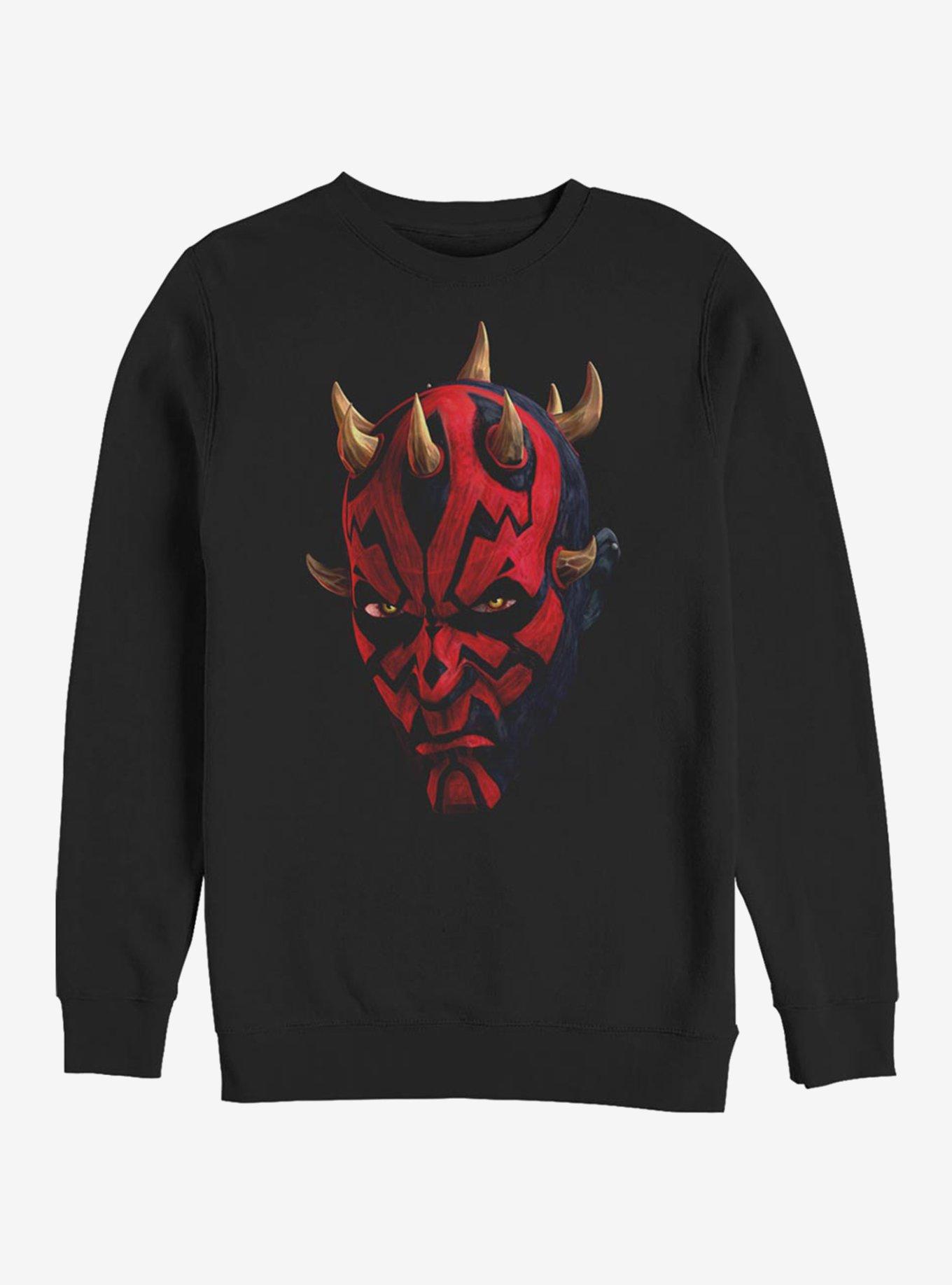 Star Wars The Clone Wars Maul Face Sweatshirt, BLACK, hi-res