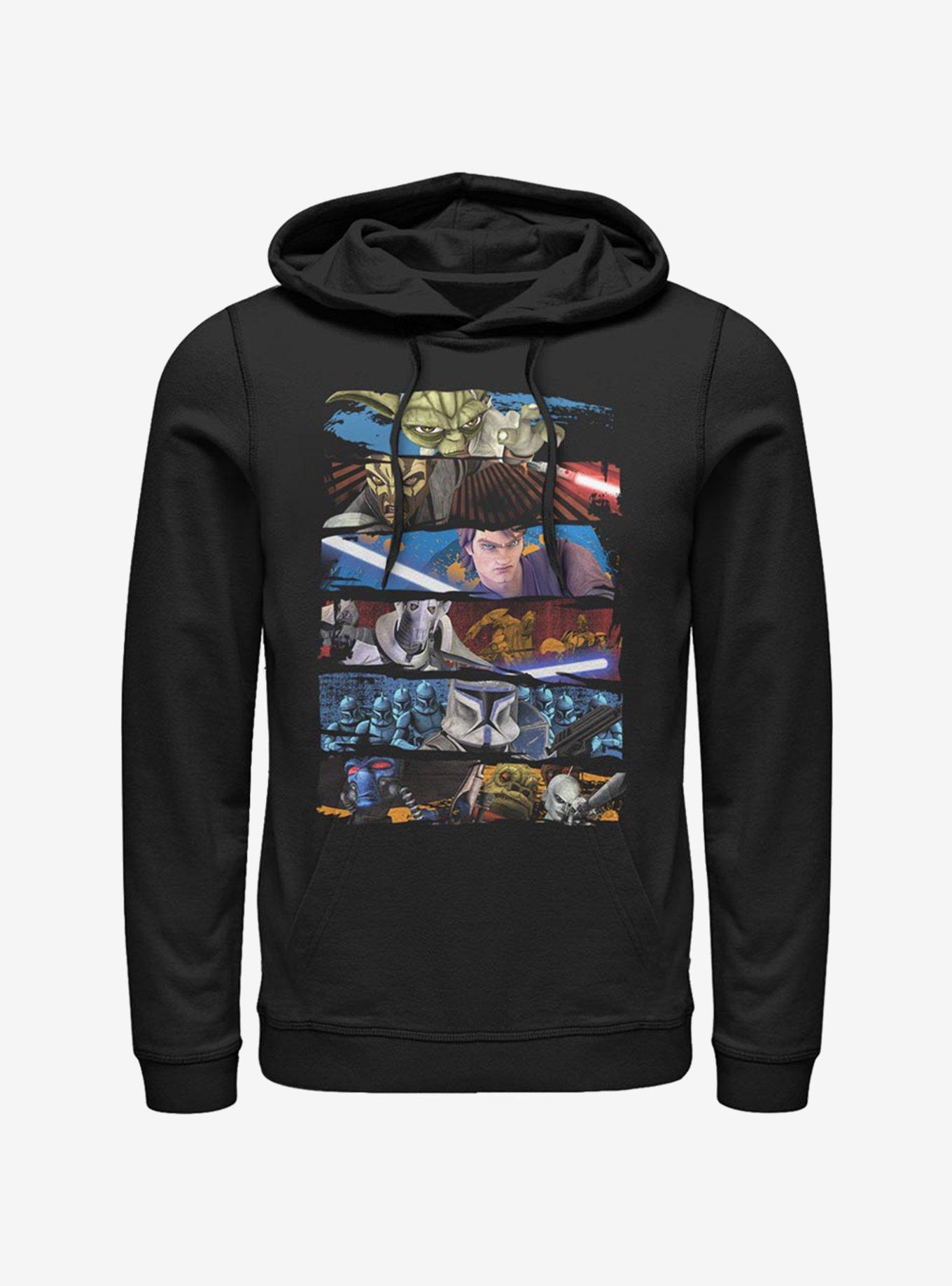 Star Wars The Clone Wars Face Off Hoodie, BLACK, hi-res