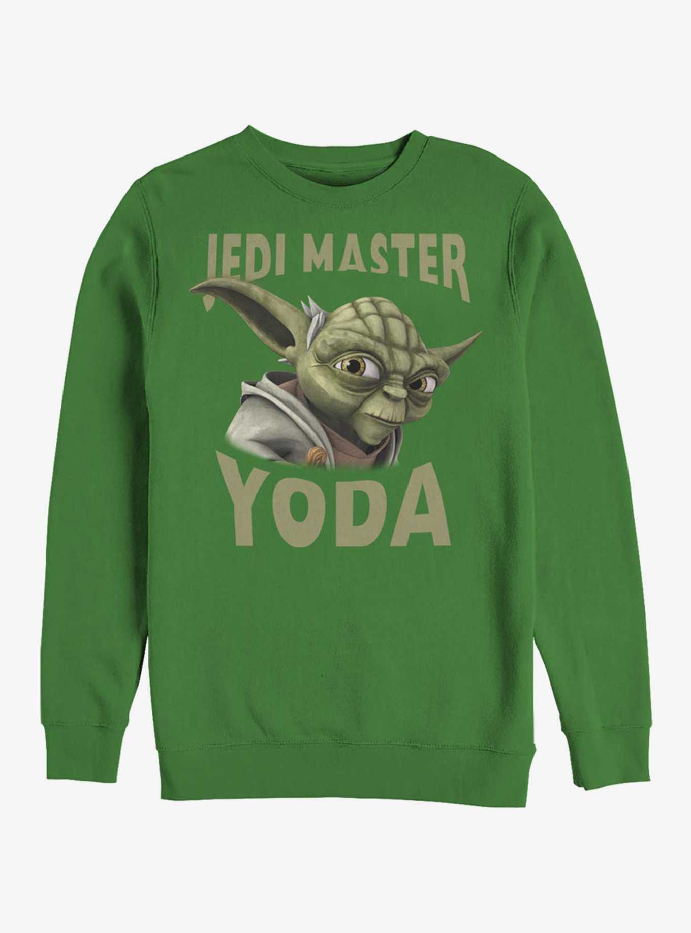 Star Wars The Clone Wars Yoda Face Crew Sweatshirt, , hi-res