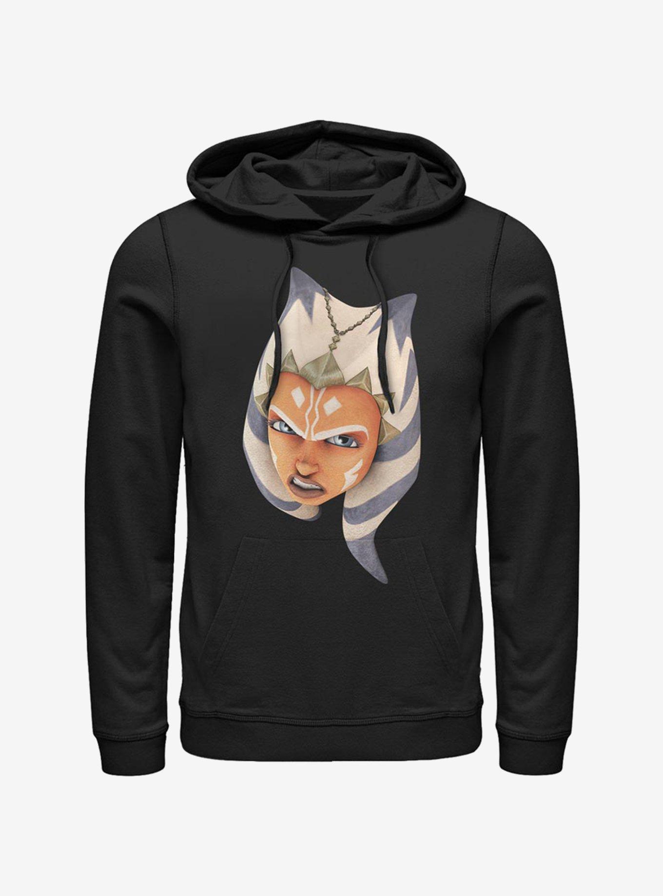 Star Wars The Clone Wars Ahsoka Face Hoodie, BLACK, hi-res