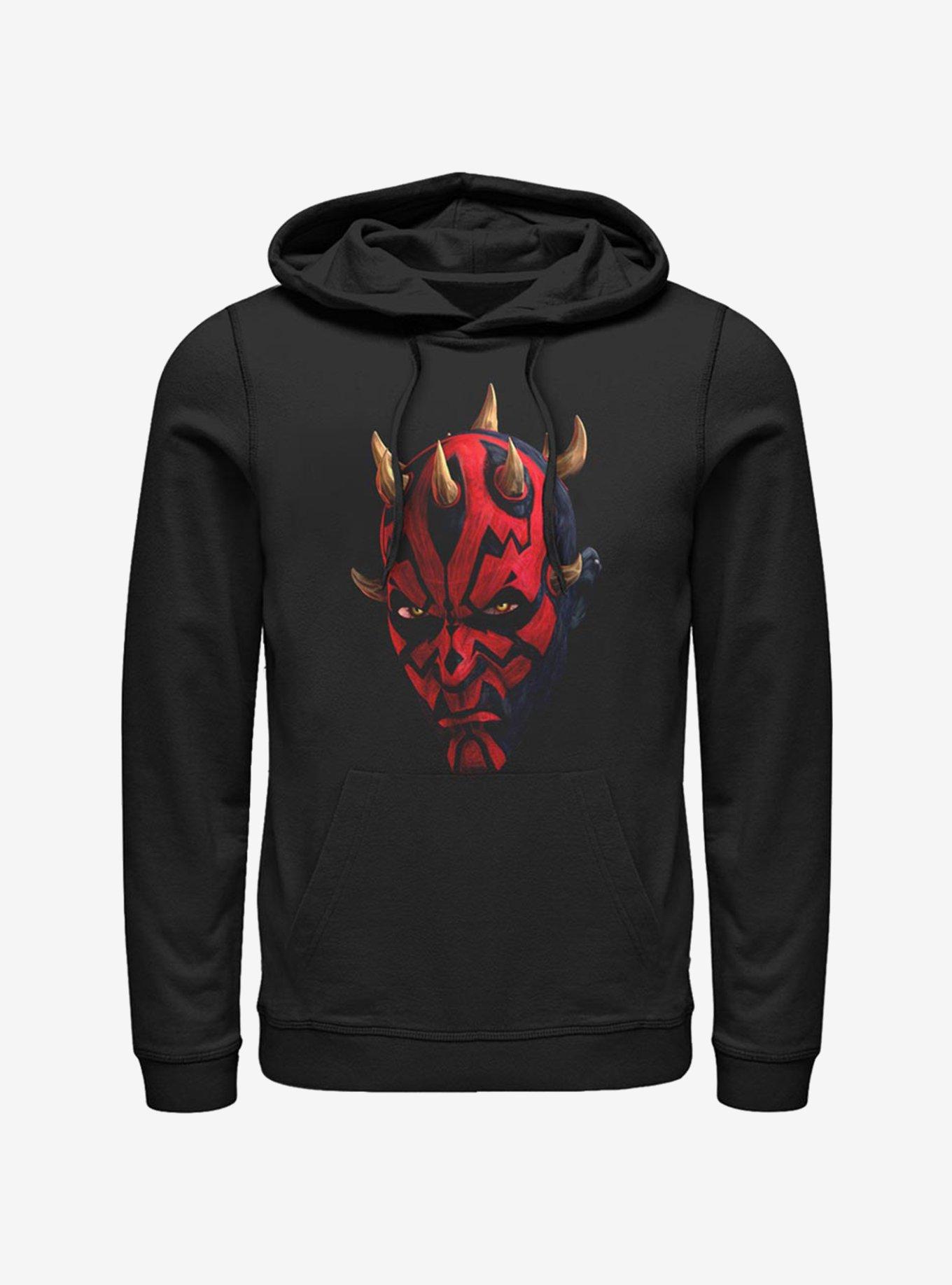 Star Wars The Clone Wars Maul Face Hoodie, BLACK, hi-res
