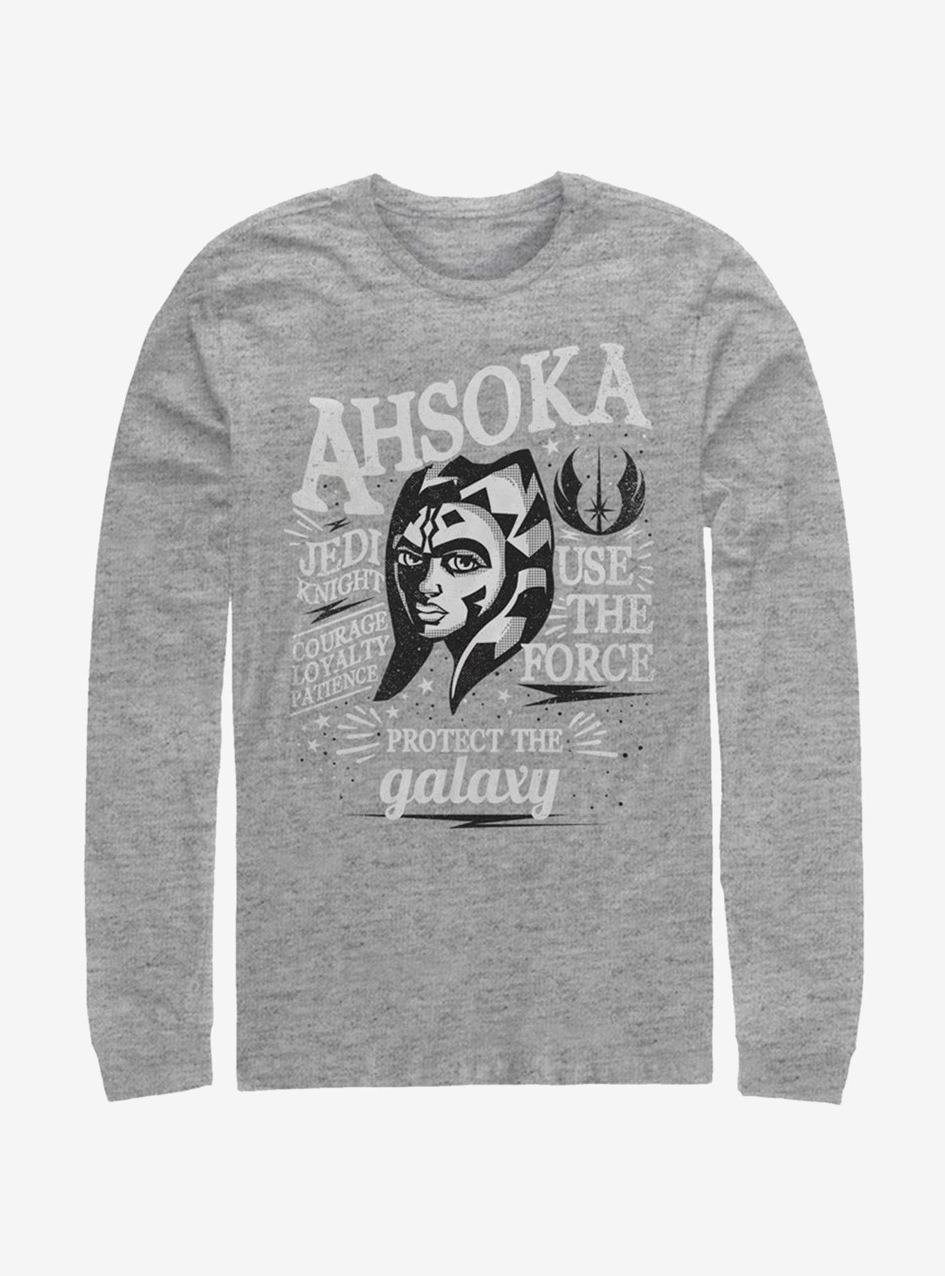 Star Wars The Clone Wars Ahsoka Long-Sleeve T-Shirt, ATH HTR, hi-res