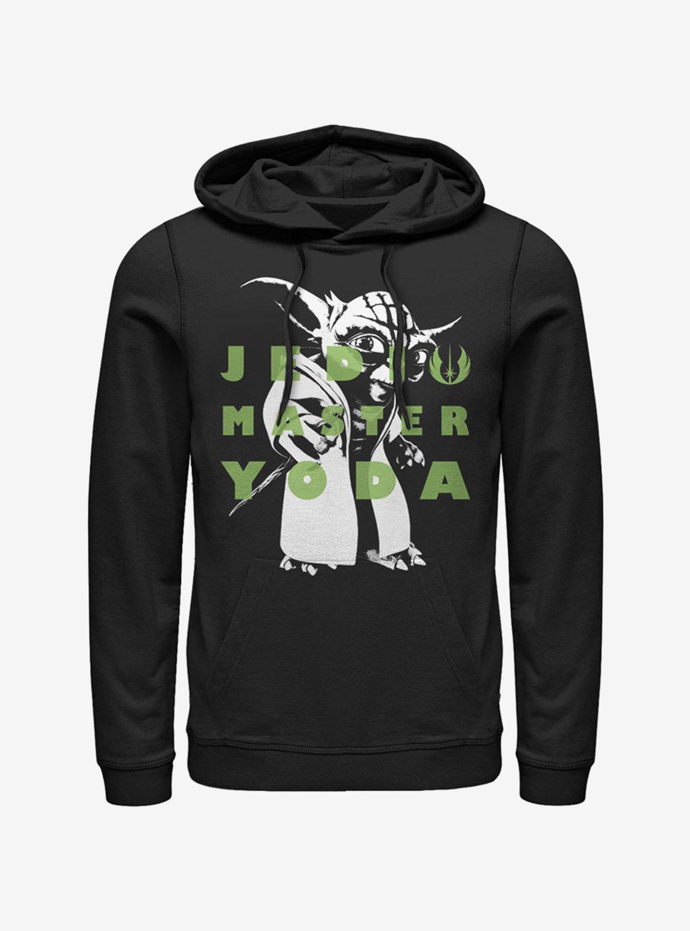 Star Wars The Clone Wars Yoda Text Hoodie, BLACK, hi-res