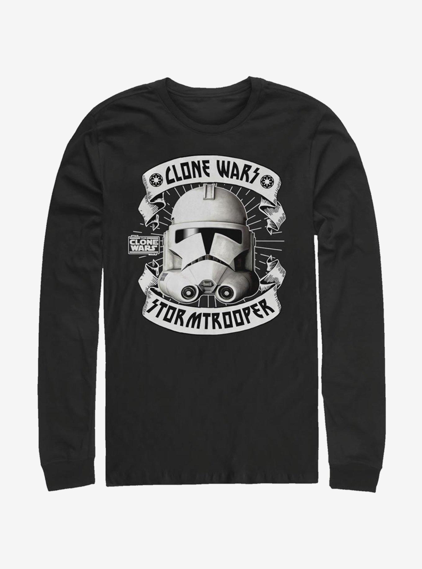 Star Wars The Clone Wars Banner Trooper Long-Sleeve T-Shirt, BLACK, hi-res