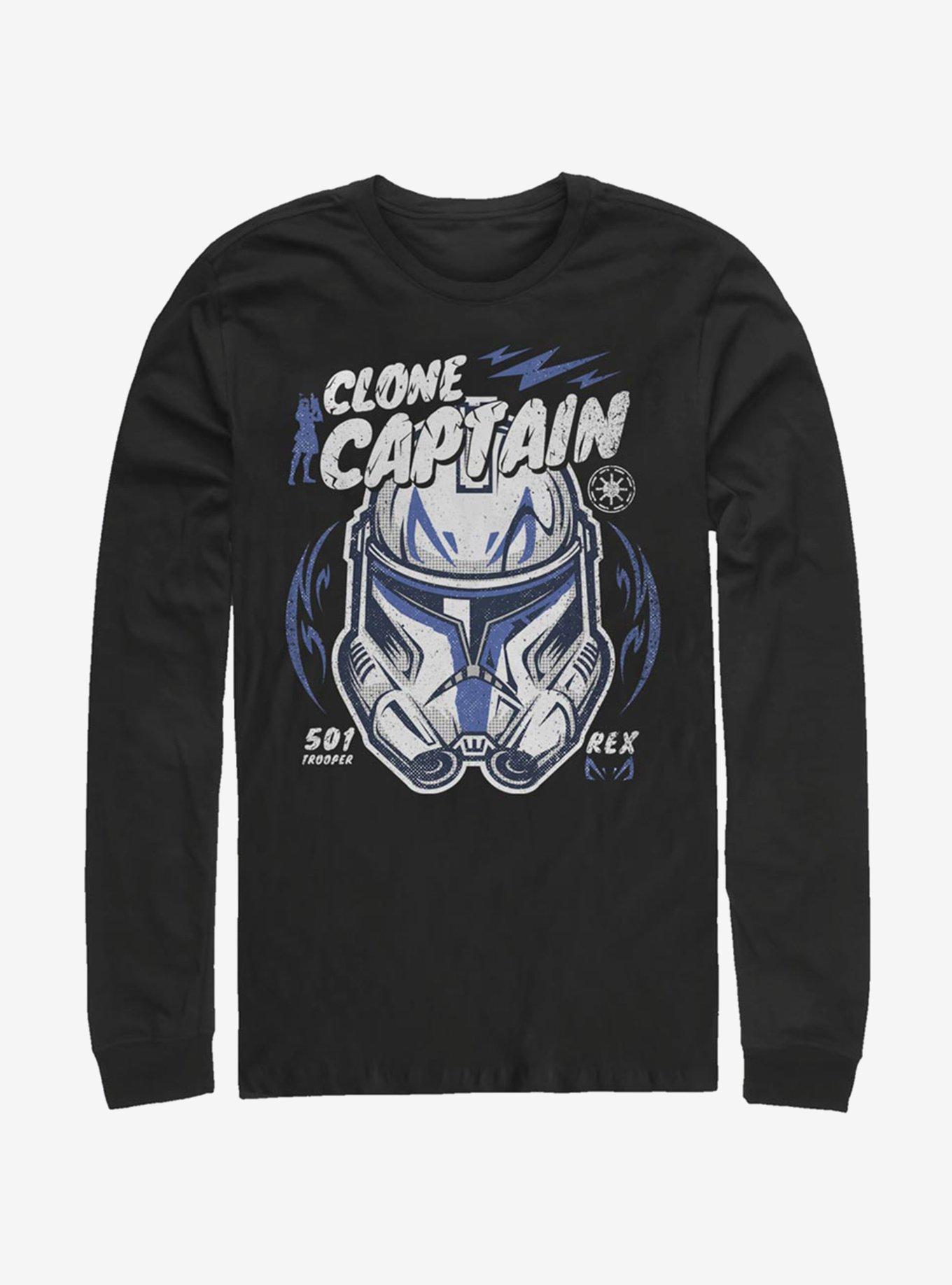 Star Wars The Clone Wars Rex Long-Sleeve T-Shirt, BLACK, hi-res