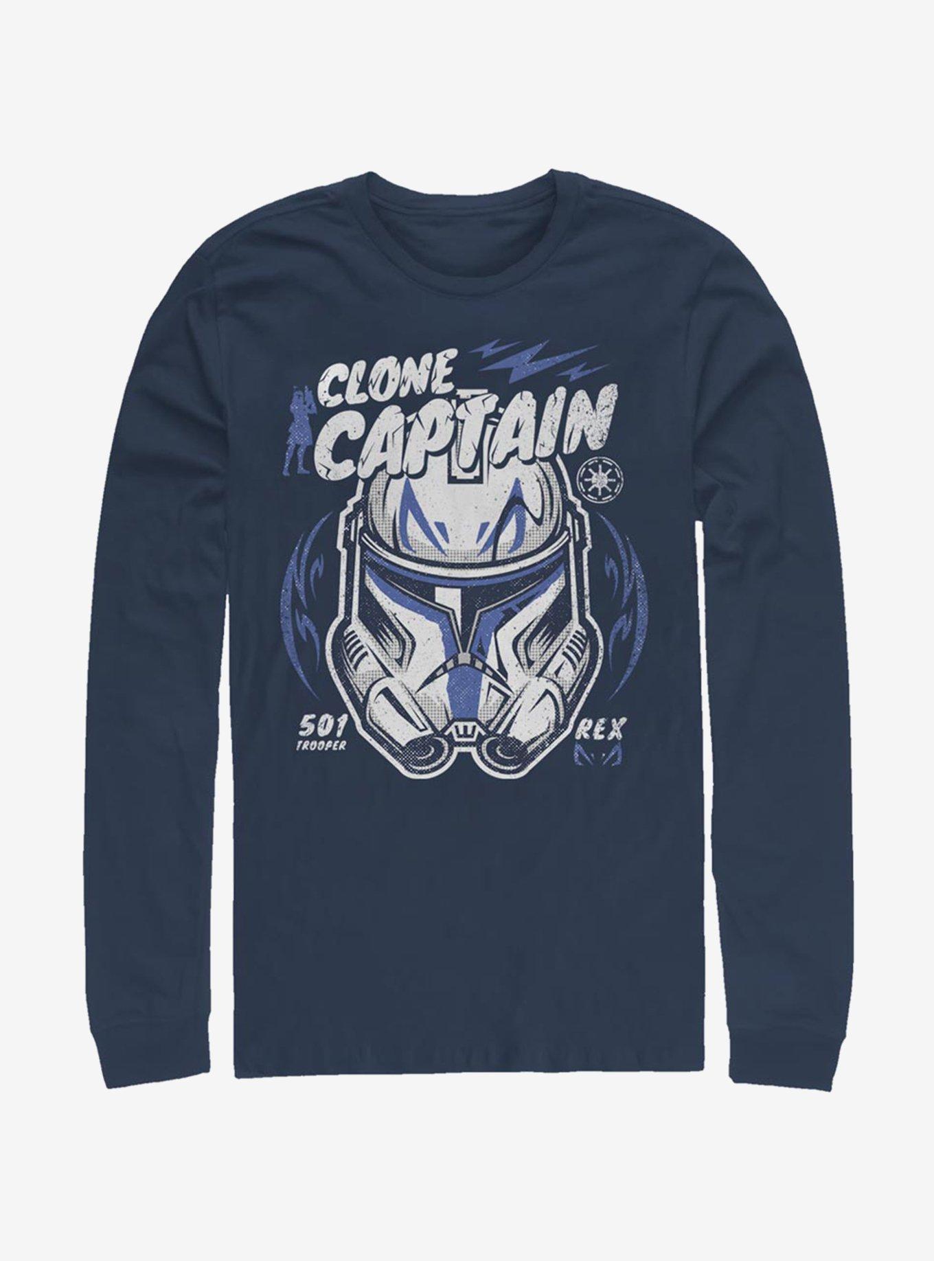 Star Wars The Clone Wars Rex Long-Sleeve T-Shirt, NAVY, hi-res