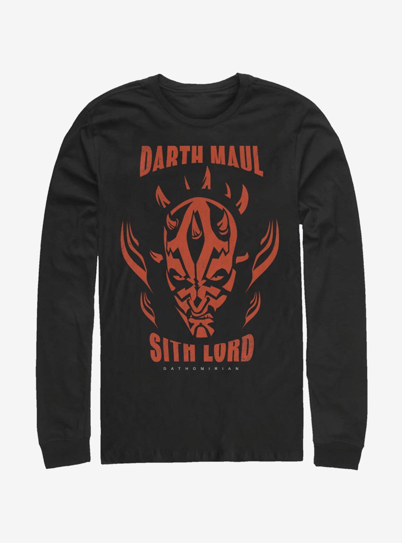 Star Wars The Clone Wars Dathomirian Maul Long-Sleeve T-Shirt, BLACK, hi-res