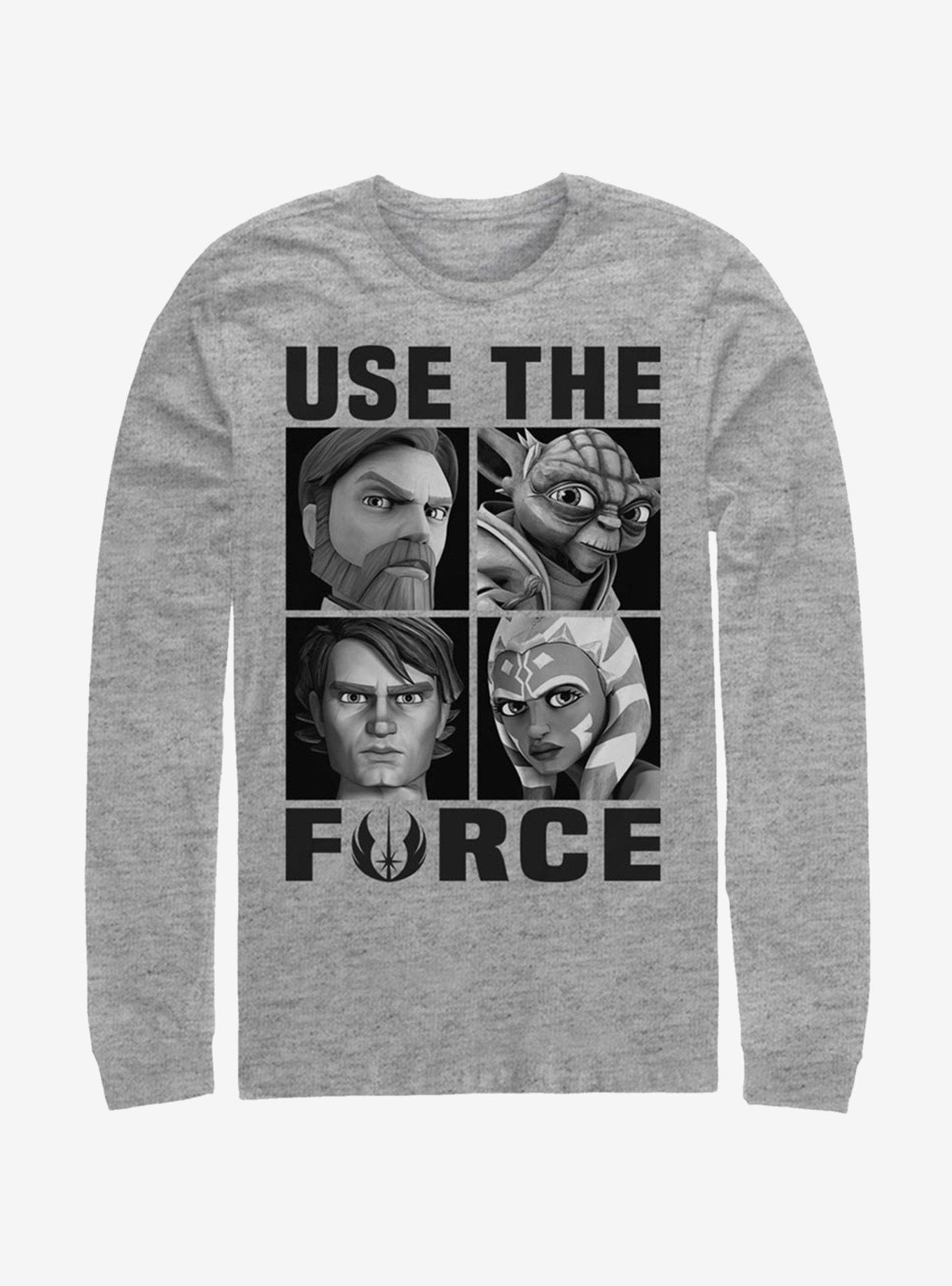 Star Wars The Clone Wars Force Users Long-Sleeve T-Shirt, ATH HTR, hi-res