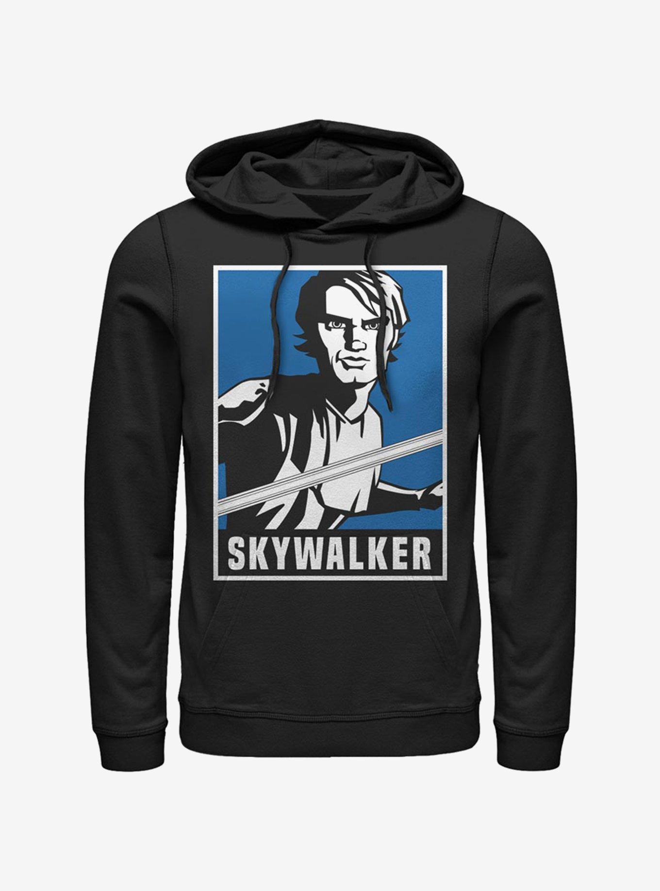 Star Wars The Clone Wars Skywalker Poster Hoodie, BLACK, hi-res