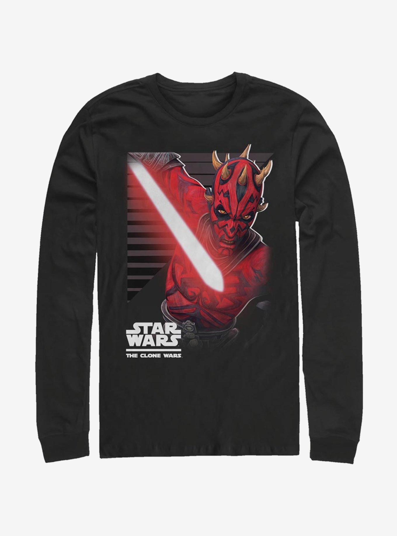 Star Wars The Clone Wars Maul Strikes Long-Sleeve T-Shirt, BLACK, hi-res