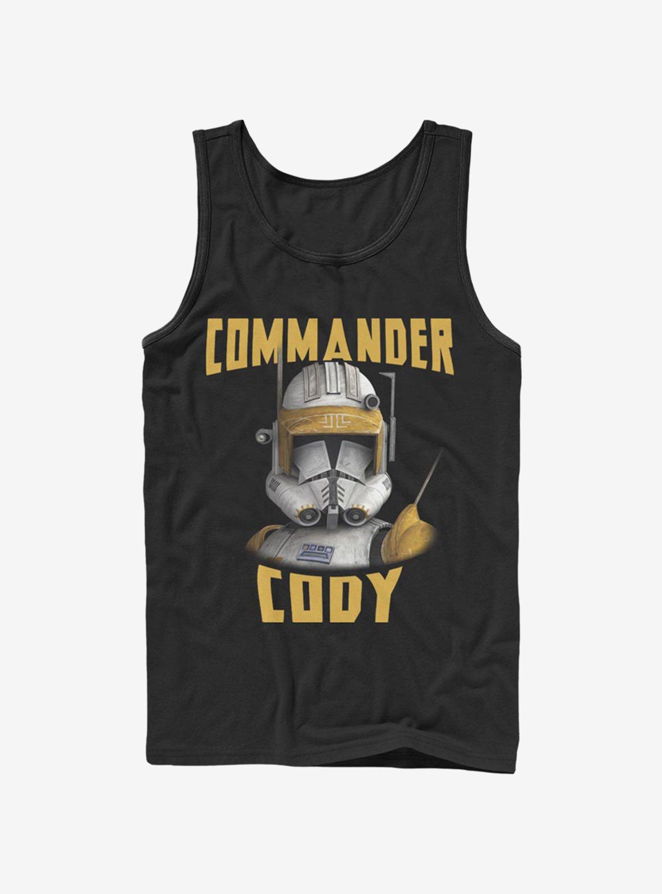 Star Wars The Clone Wars Cody Face Tank, BLACK, hi-res