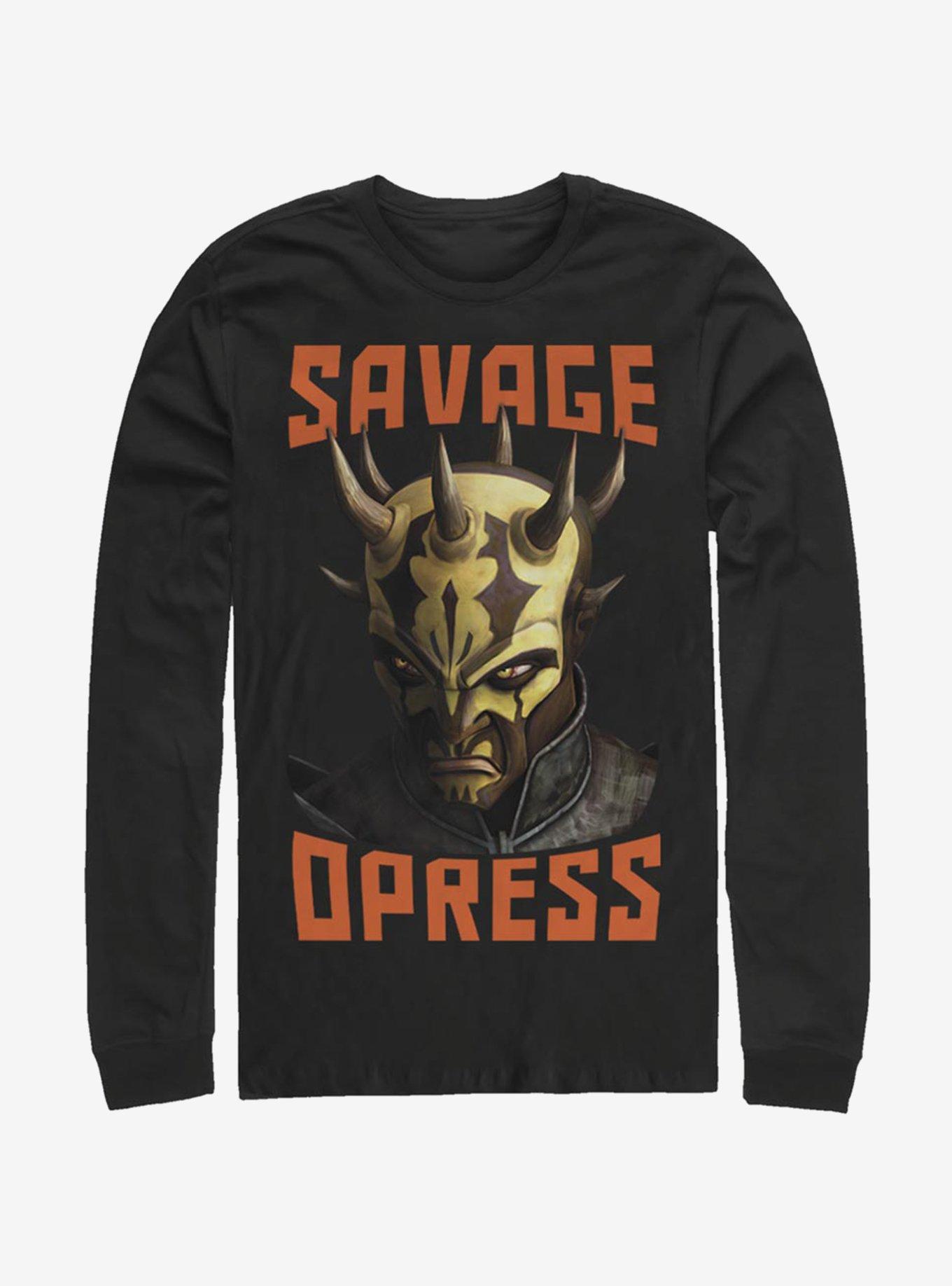Star Wars The Clone Wars Savage Face Long-Sleeve T-Shirt