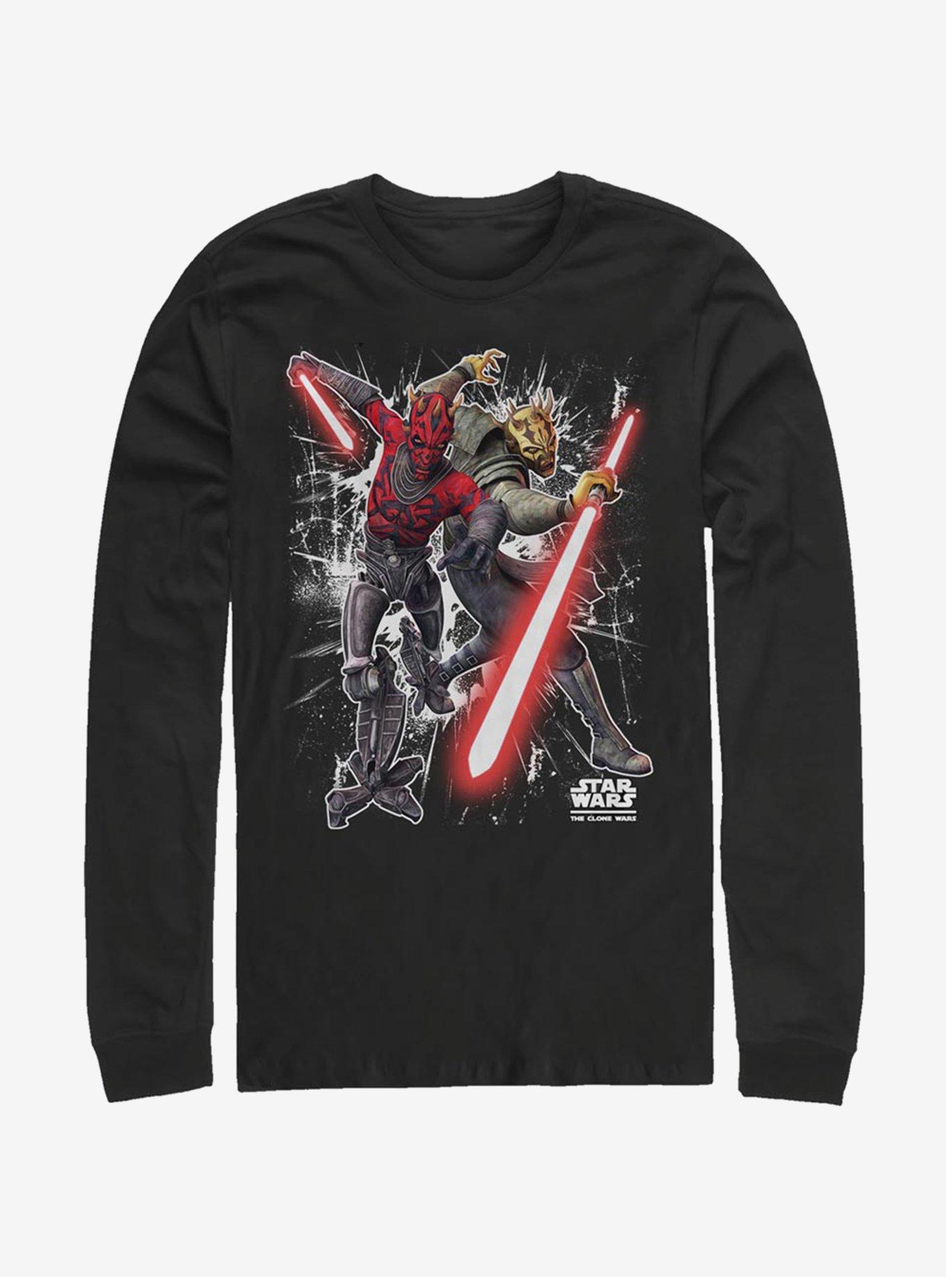 Star Wars The Clone Wars Sith Brothers Long-Sleeve T-Shirt, BLACK, hi-res
