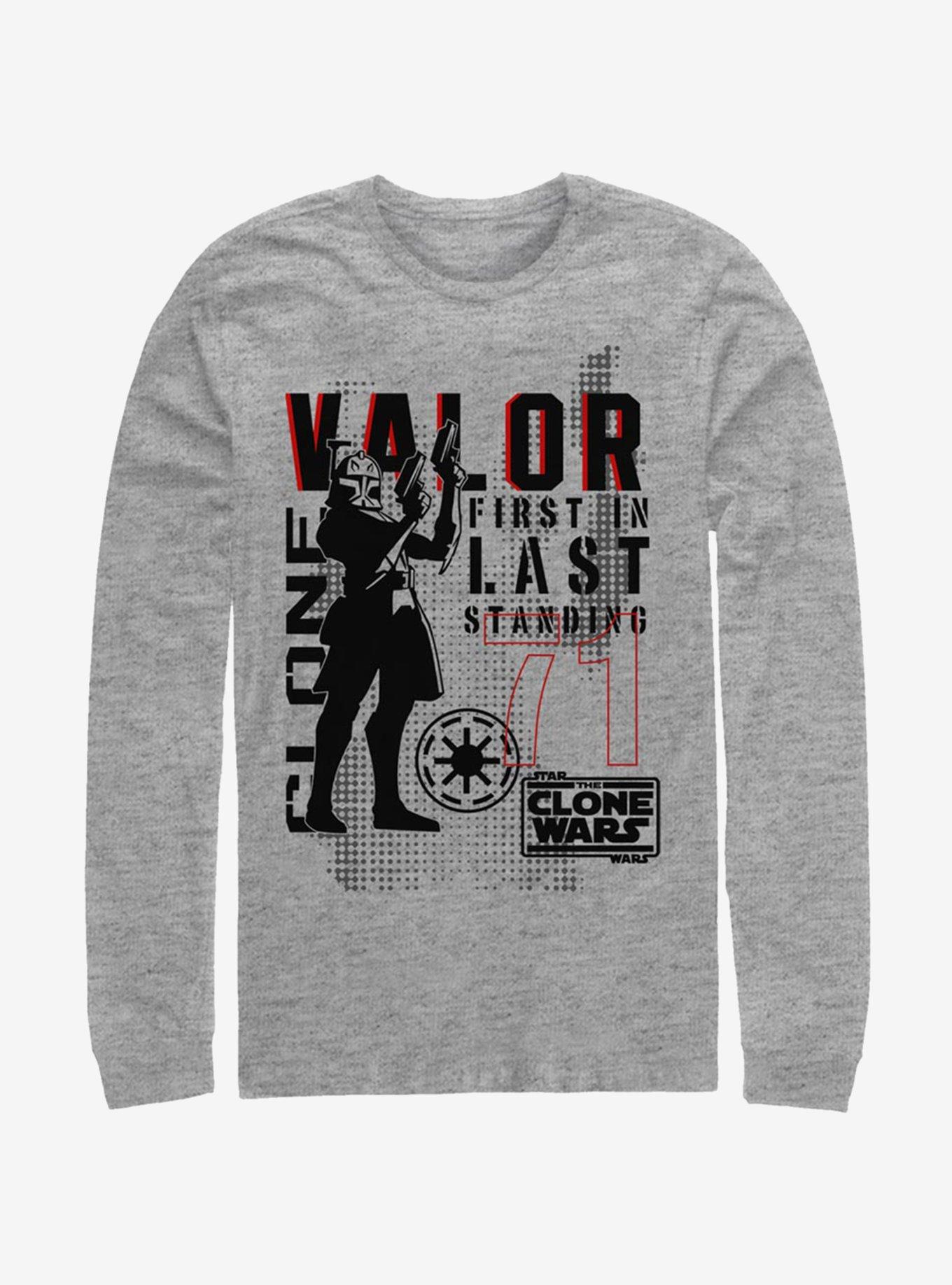 Star Wars The Clone Wars Valor Troop Long-Sleeve T-Shirt, ATH HTR, hi-res
