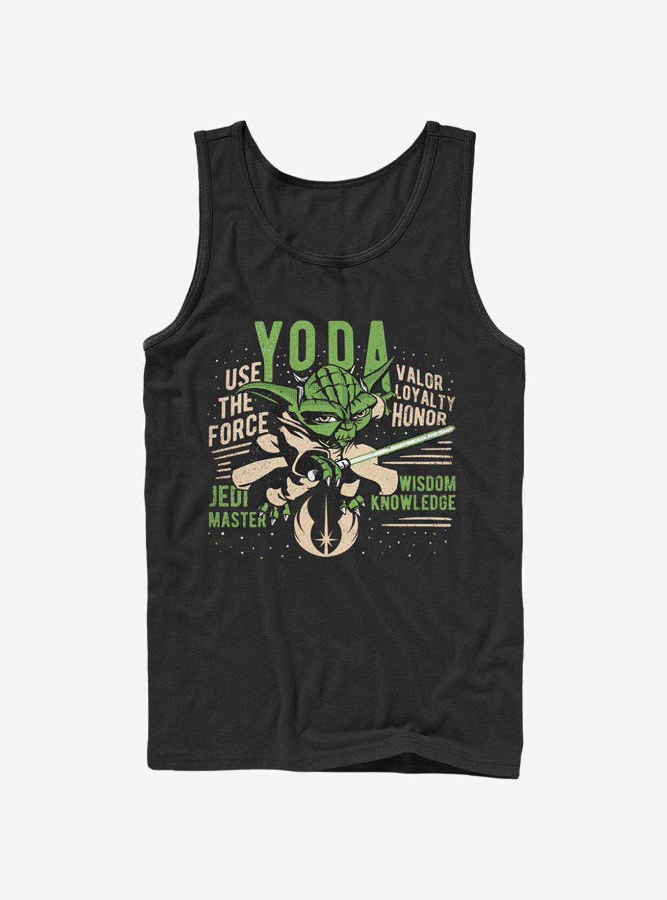 Star Wars The Clone Wars Yoda Tank Top, BLACK, hi-res