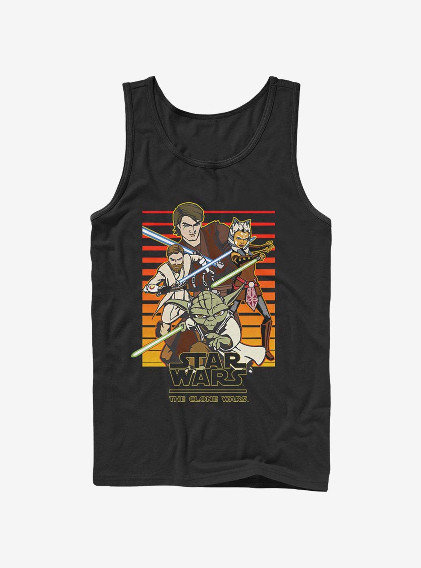 Star Wars The Clone Wars Sun Setting Tank, BLACK, hi-res