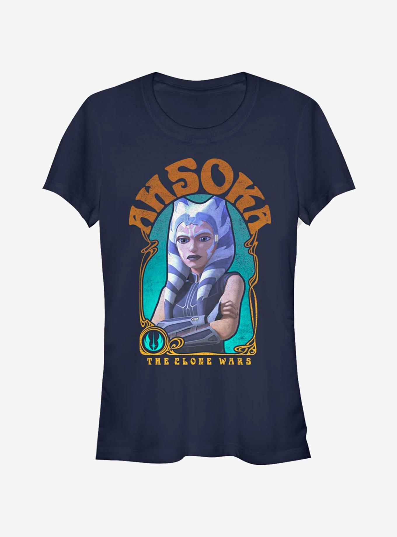 Star Wars The Clone Wars Ahsoka Nouveau Girls T-Shirt, NAVY, hi-res