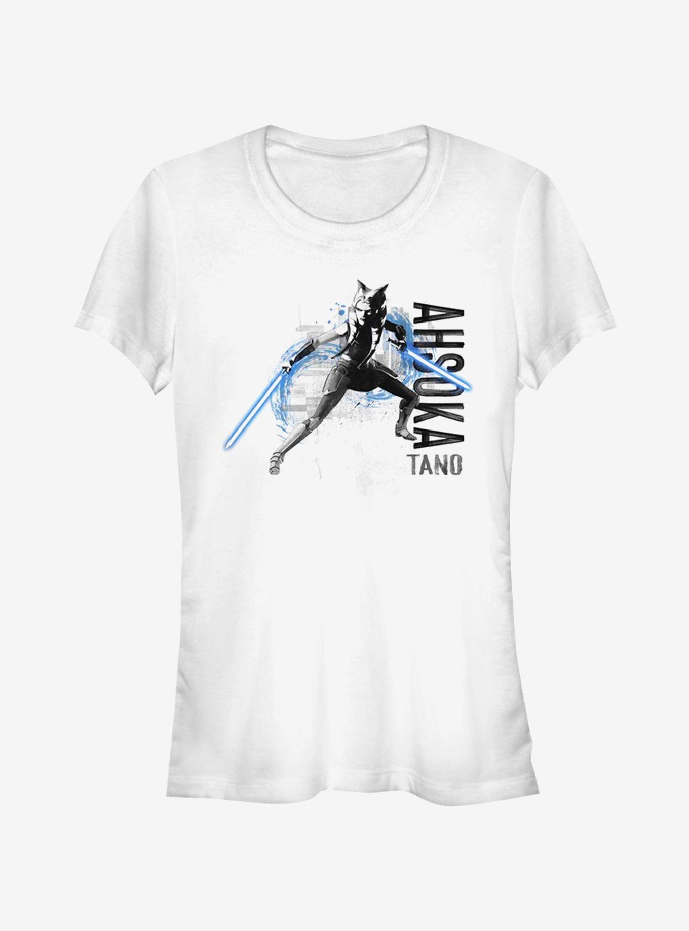 Star Wars The Clone Wars Ahsoka Collage Girls T-Shirt, WHITE, hi-res