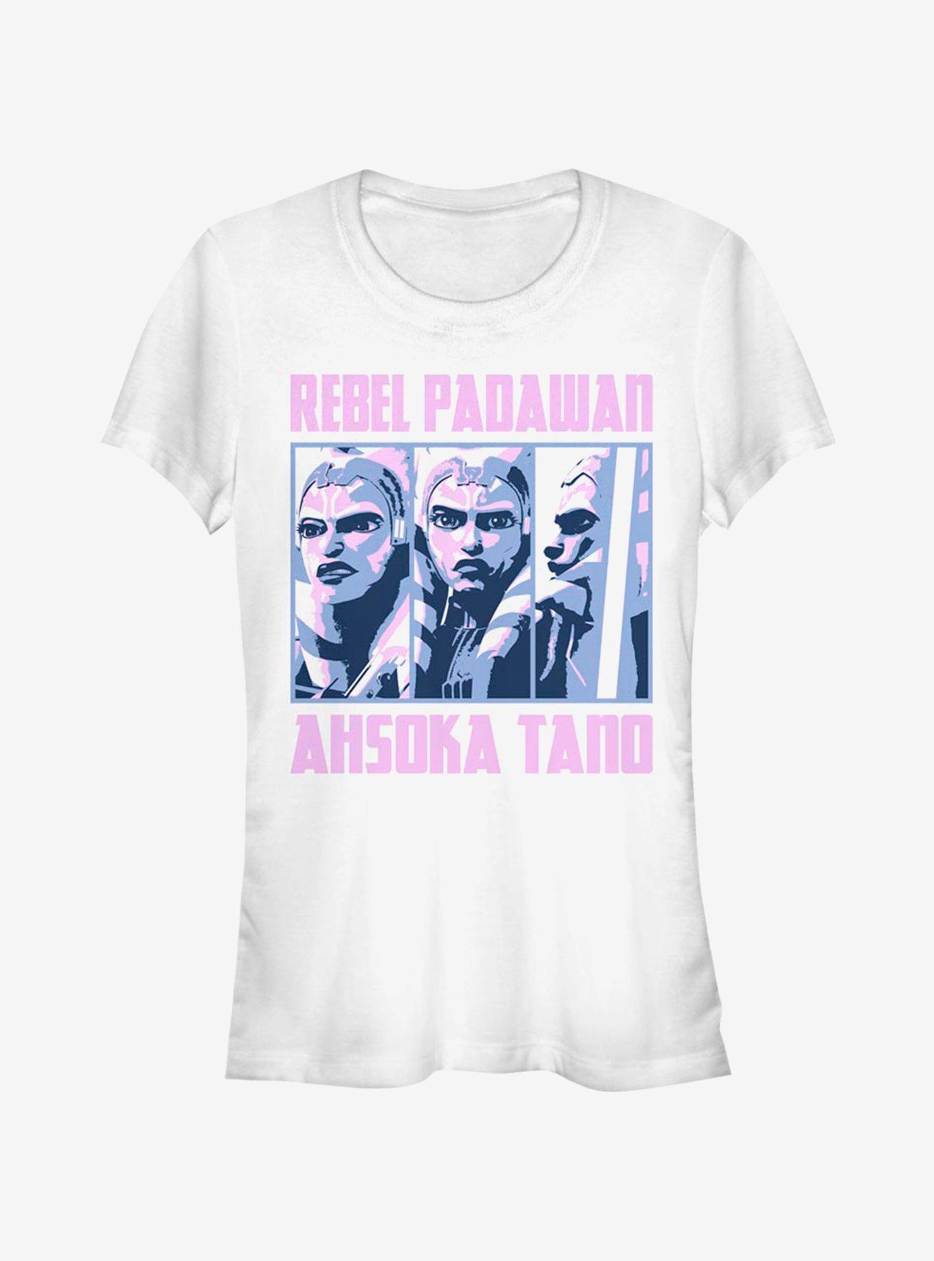 Star Wars The Clone Wars Ahsoka Rebel Boxup Girls T-Shirt, WHITE, hi-res