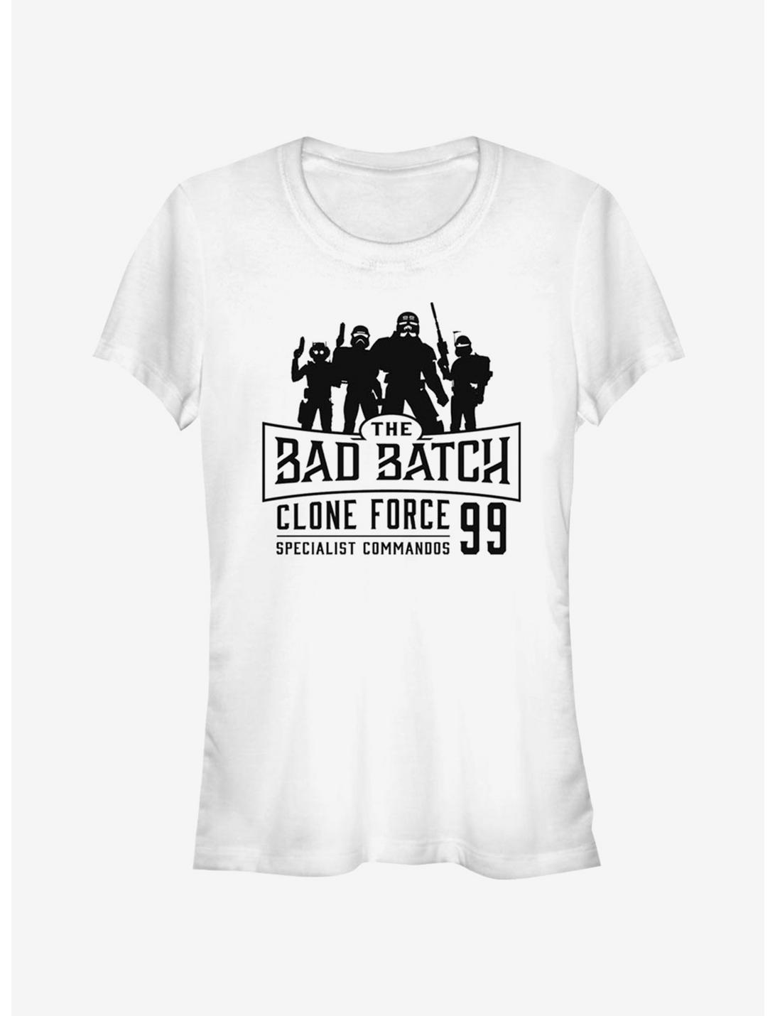 Star Wars The Clone Wars Bad Batch Emblem Girls T-Shirt, WHITE, hi-res