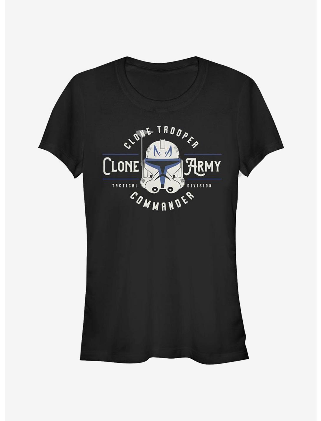 Star Wars The Clone Wars Clone Army Emblem Girls T-Shirt, BLACK, hi-res