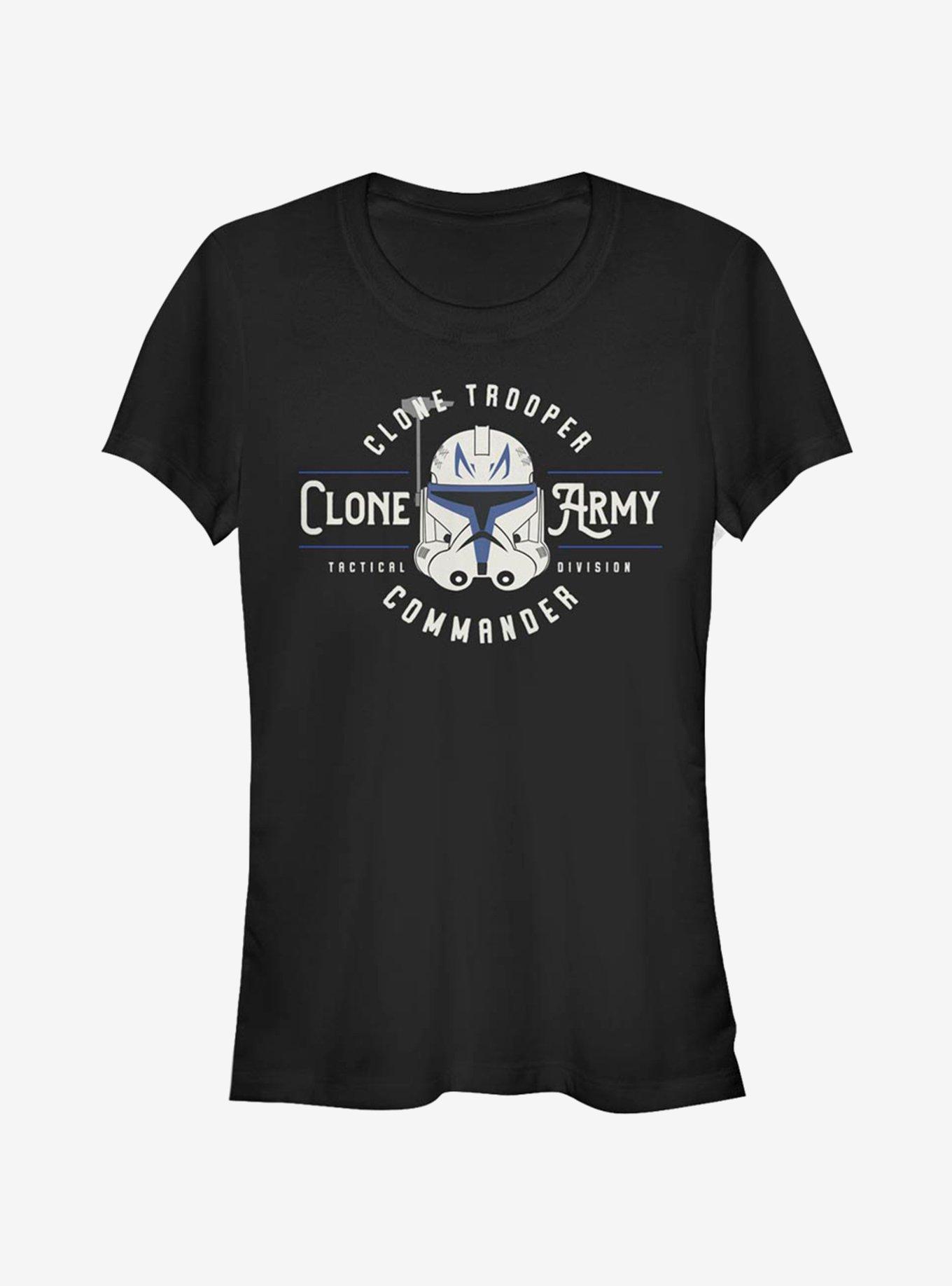 Star Wars The Clone Wars Clone Army Emblem Girls T-Shirt, BLACK, hi-res