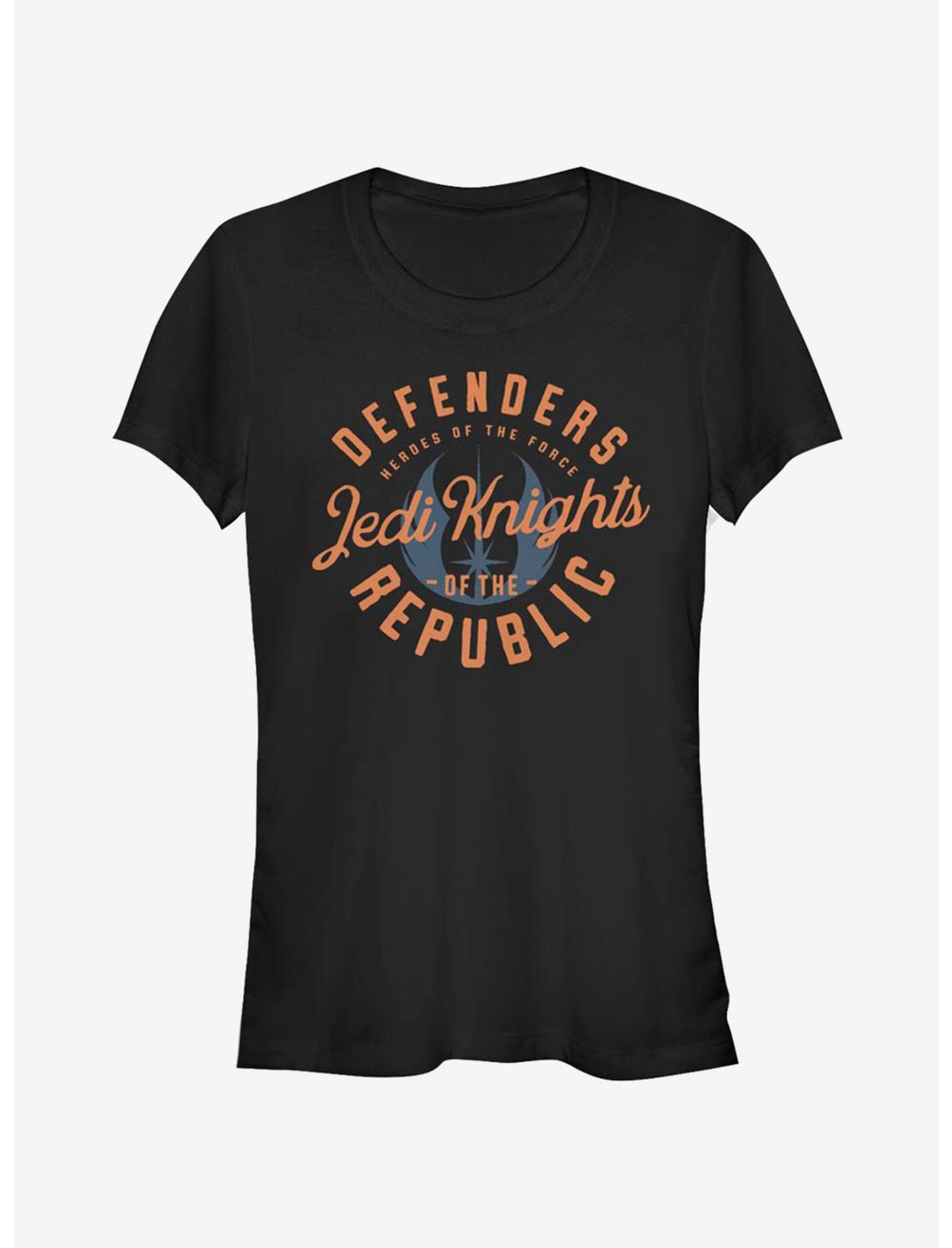 Star Wars The Clone Wars Jedi Knights Emblem Girls T-Shirt, BLACK, hi-res